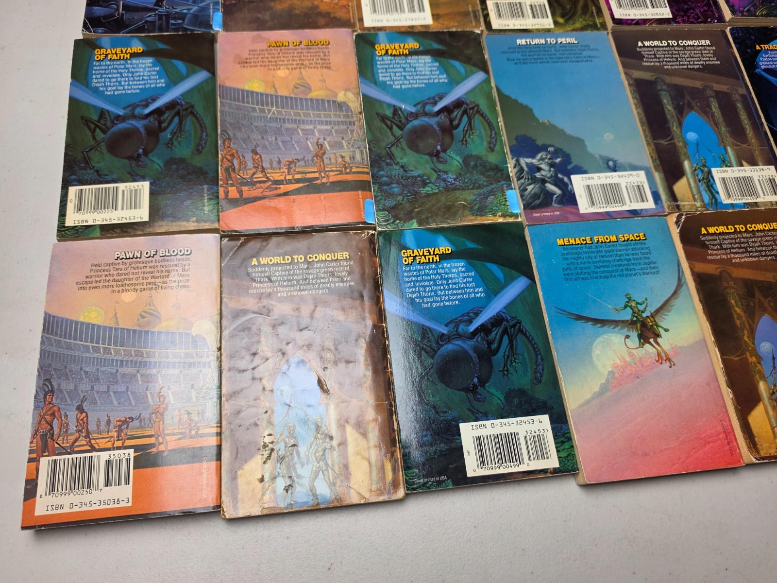 The Martian Tales of Edgar Rice Burroughs John Carter Of Mars Lot of 22 Books