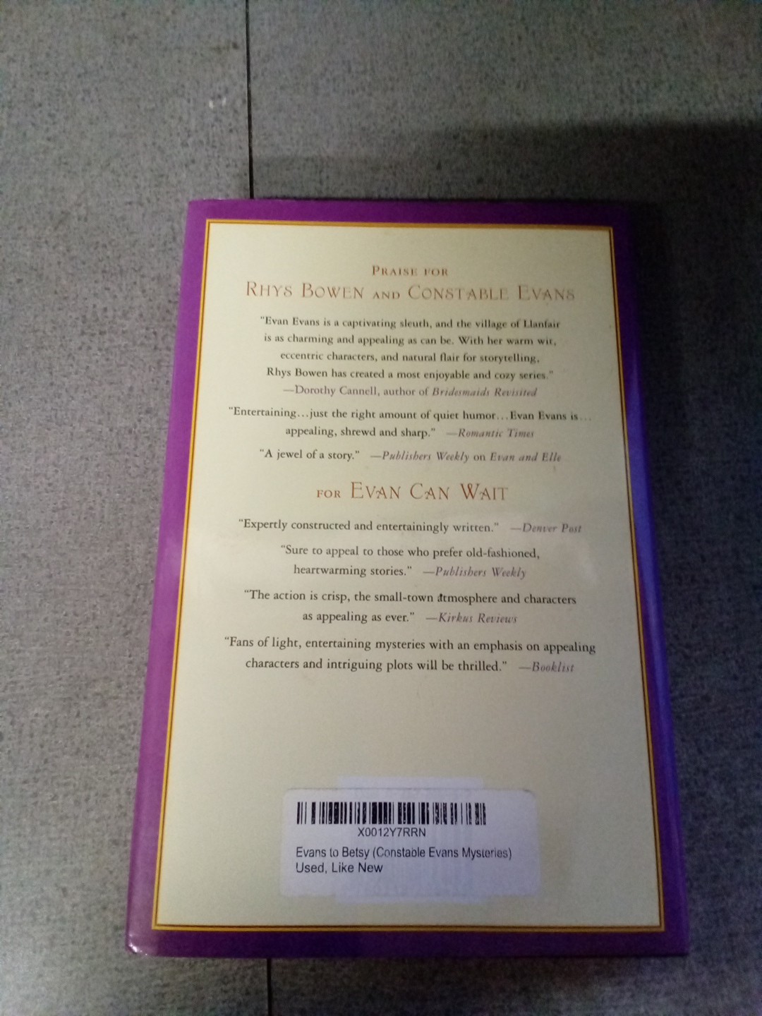 Constable Evans Mysteries Ser.: Evans to Betsy by Rhys Bowen (2002,…