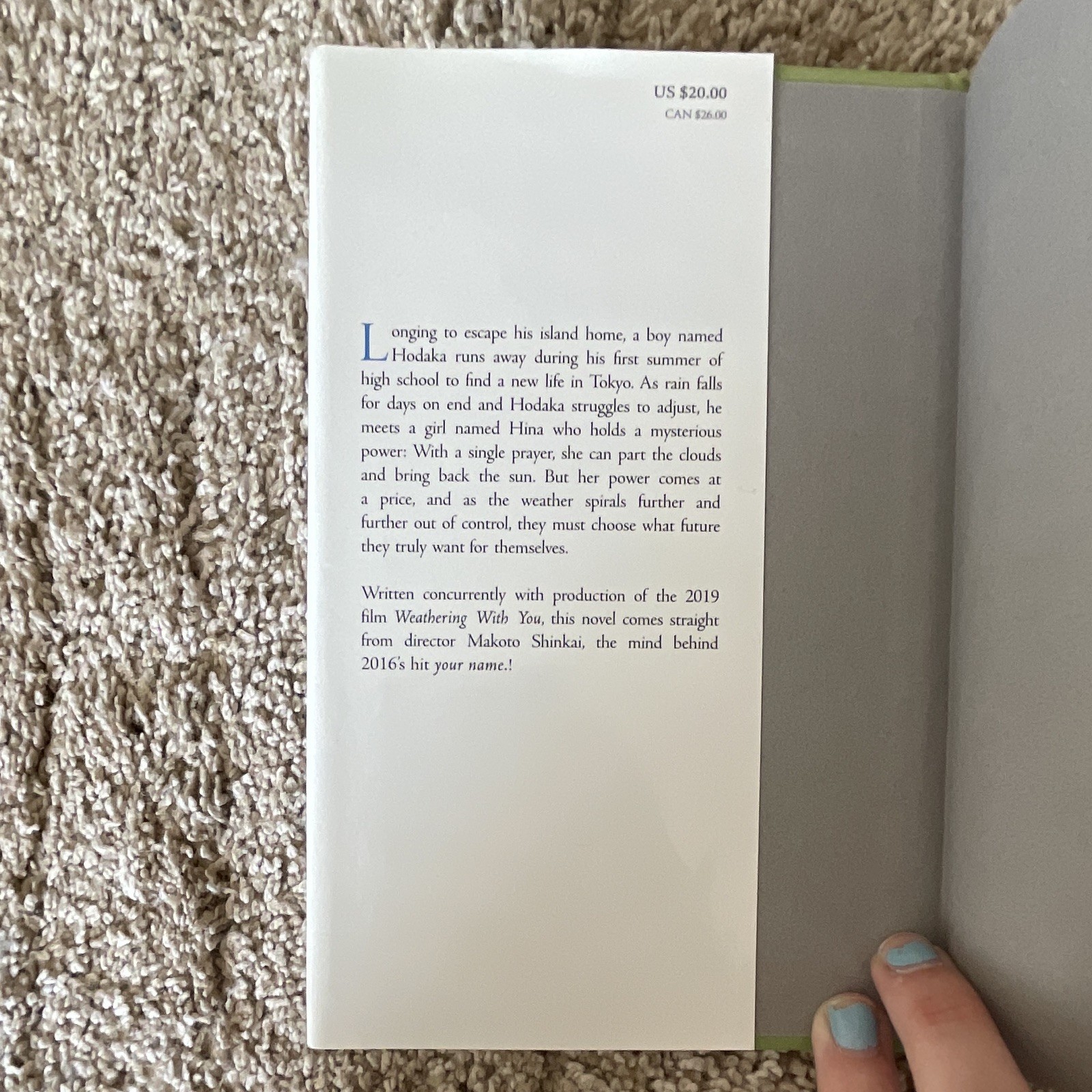 Makoto Shinkai Weathering with You Hardcover 2019 English Yen Press 192p
