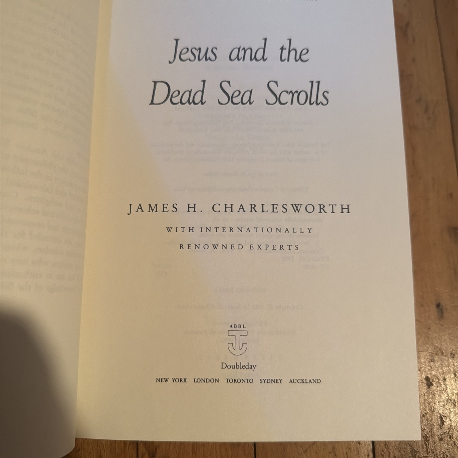 Jesus and the Dead Sea Scrolls – Charlesworth 1993 First/First HC DJ