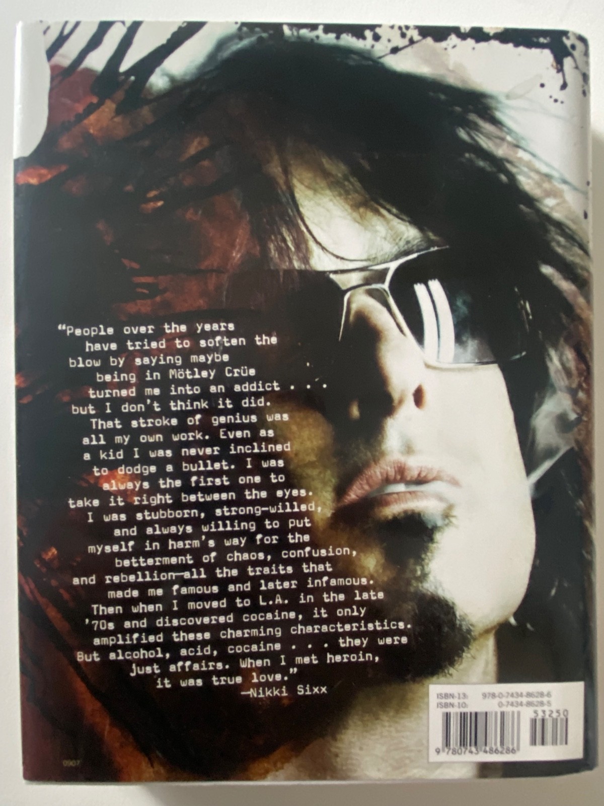 SIGNED Nikki Sixx : The Heroin Diaries 2007 1st Ed / 1st Print HCDJ ~ ACCEPTABLE