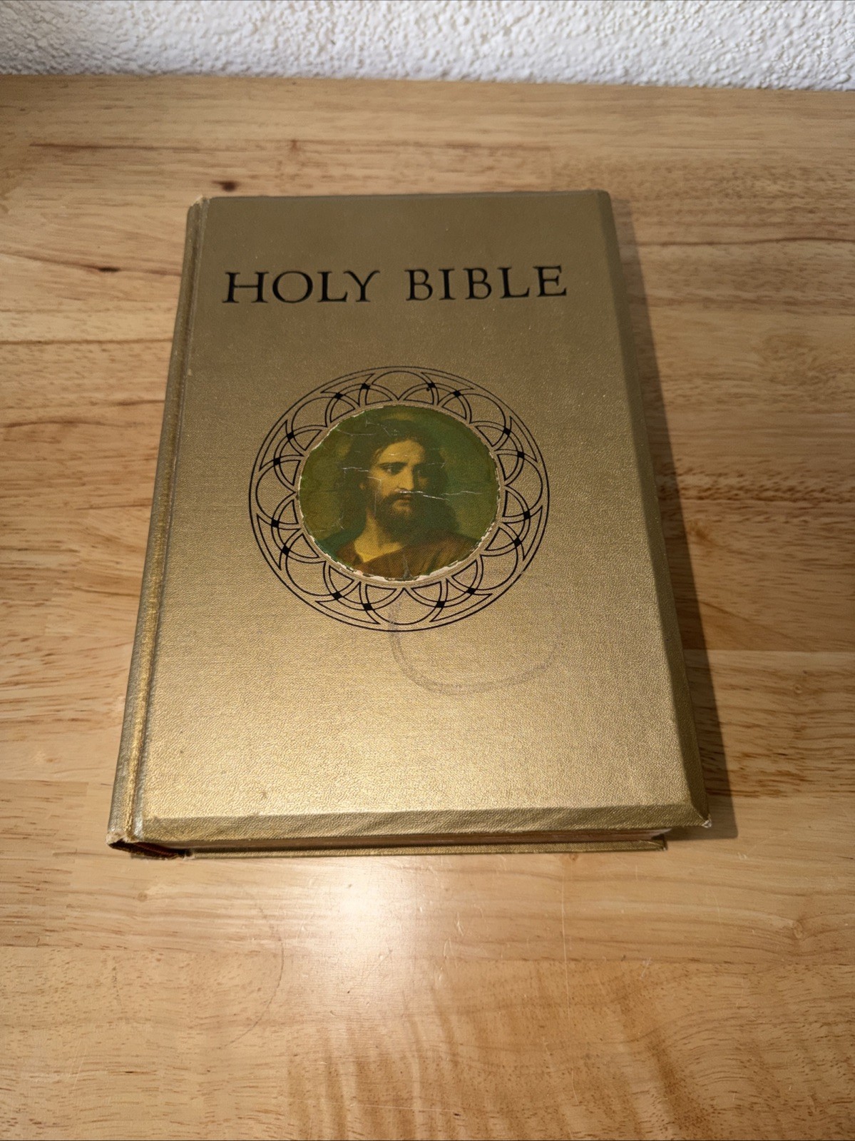 Vintage 1952 Holy Bible Goodwill Publishers Catholic Action Edition Gold Edged