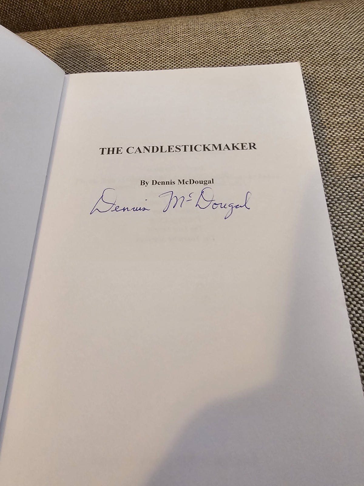 The Candlestickmaker Softcover Book Signed