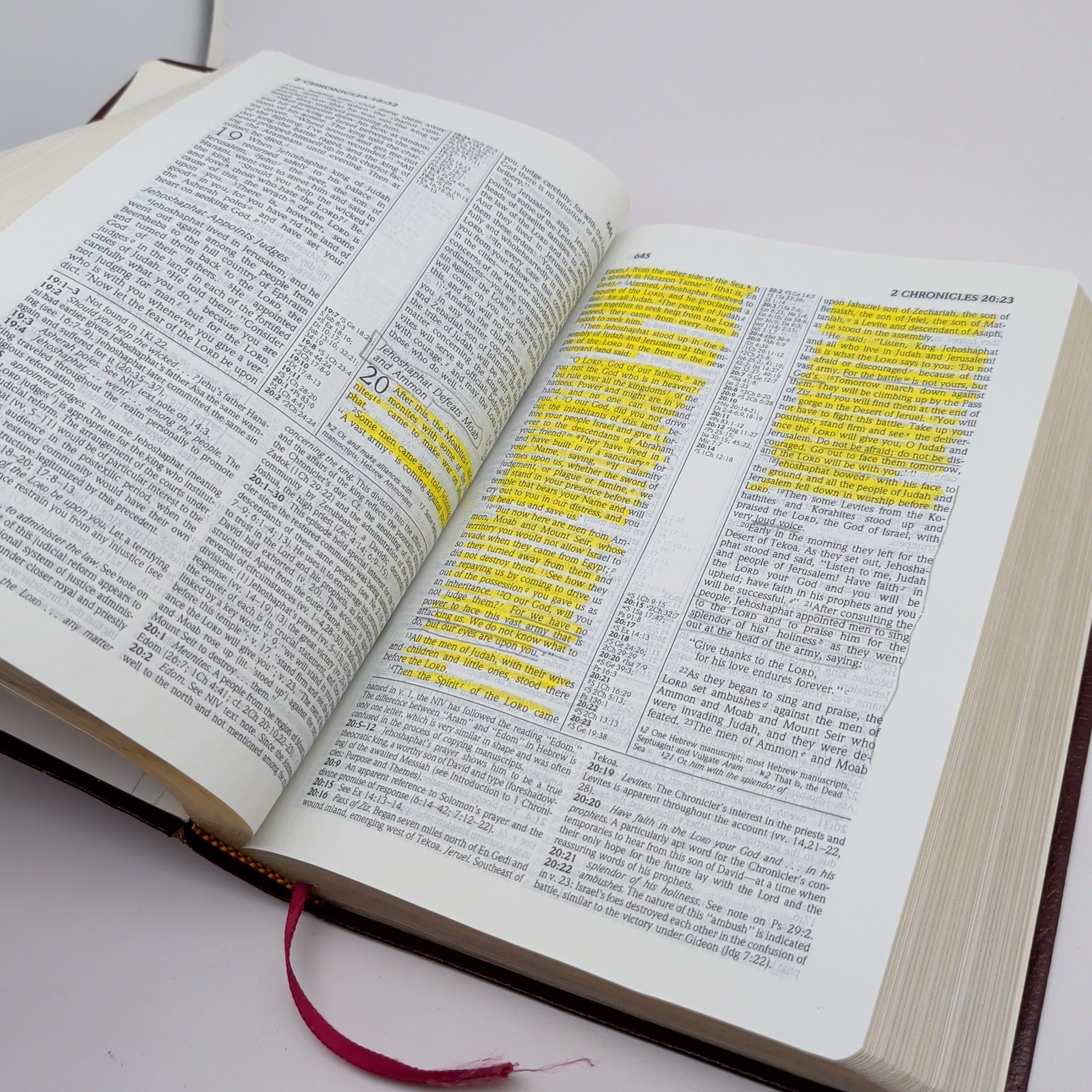 NIV Study Bible 1985 Leather Indexed New International Version Bonded Leather