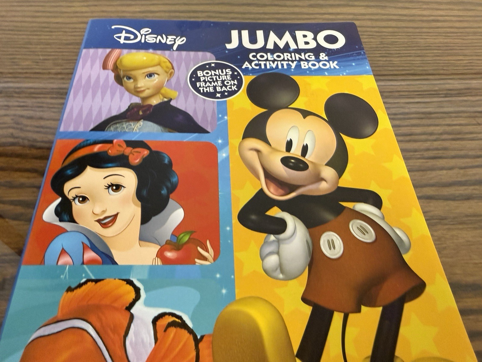 DISNEY Jumbo Coloring & Activity Book Bendon Games Puzzles + BONUS Picture Frame