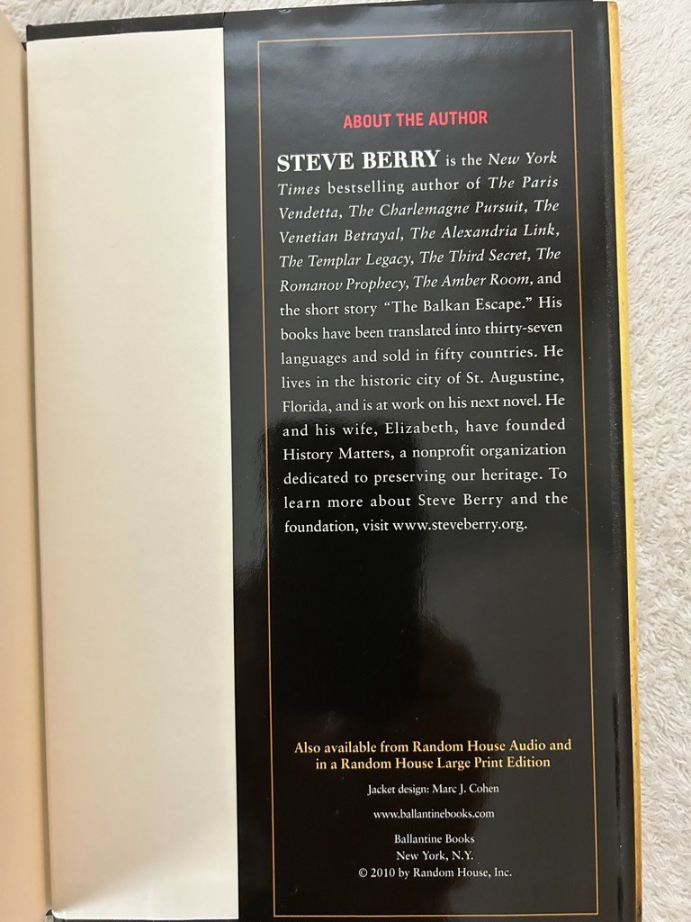Steve Berry, Venetian Betrayal; Paris Vendetta; Emperor’s Tomb; King’s Deception