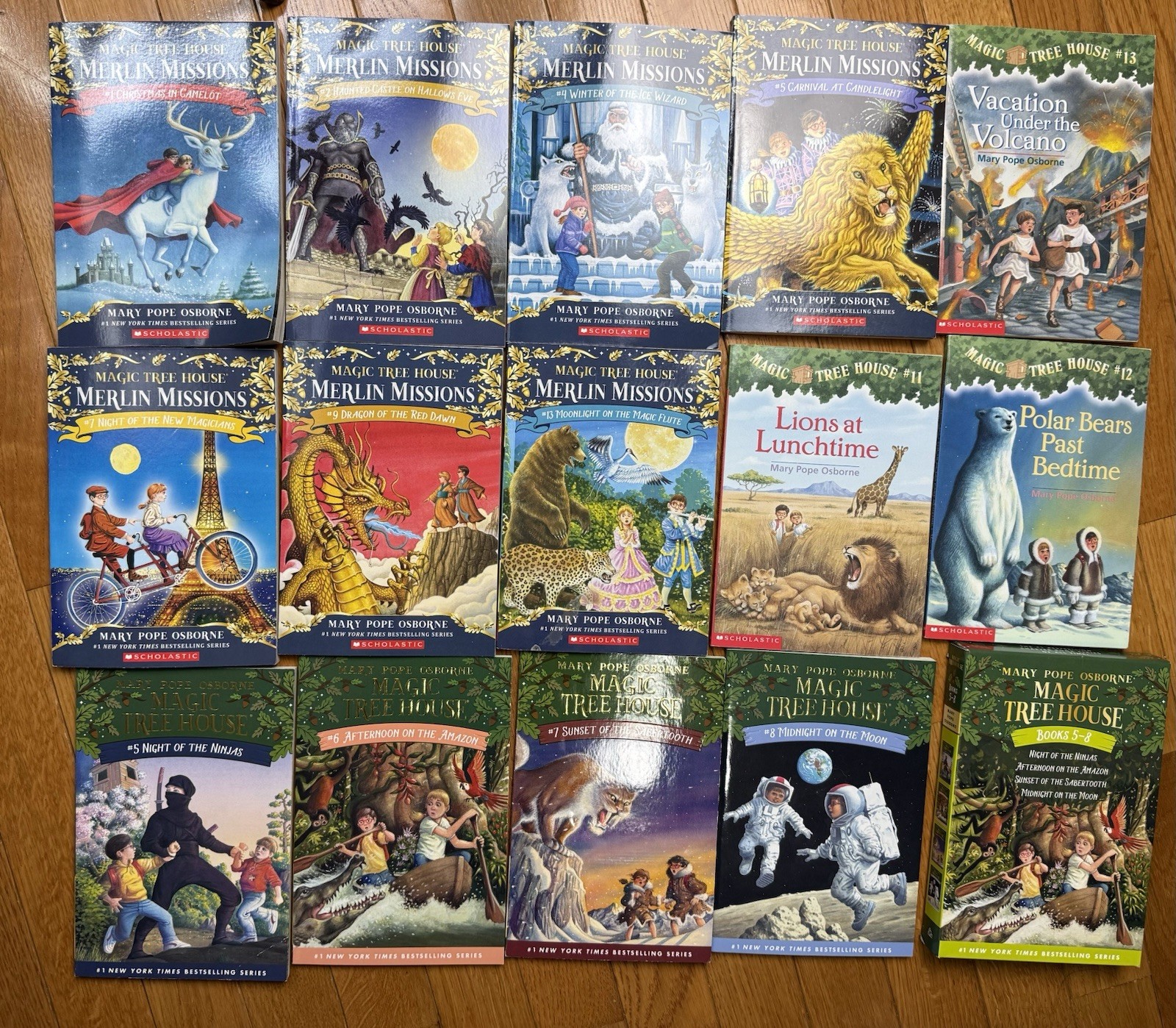 Magic Tree House Lot – Merlin Missions, Box Set books 5-8 14 total