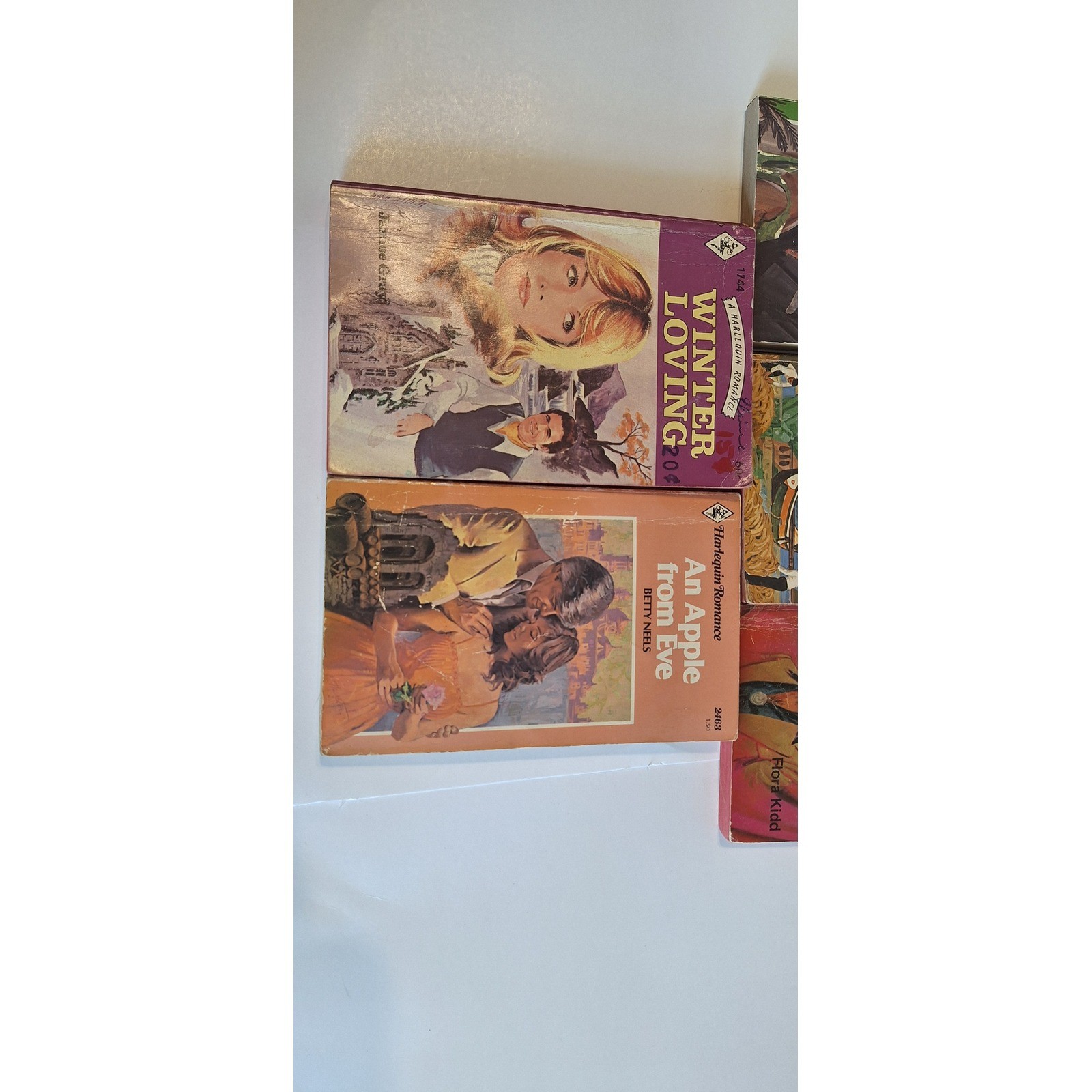 Vtg red edge Harlequin Romance Paperback Book Lot 8 1970s 1980s Flora Kidd Neels