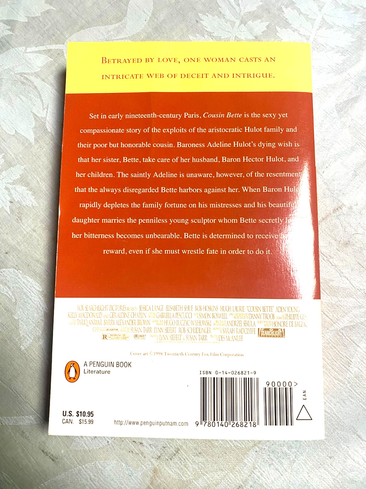 RARE TRADE! Cousin Bette by Honore de Balzac (1998) A FINE SOFTCOVER BOOK