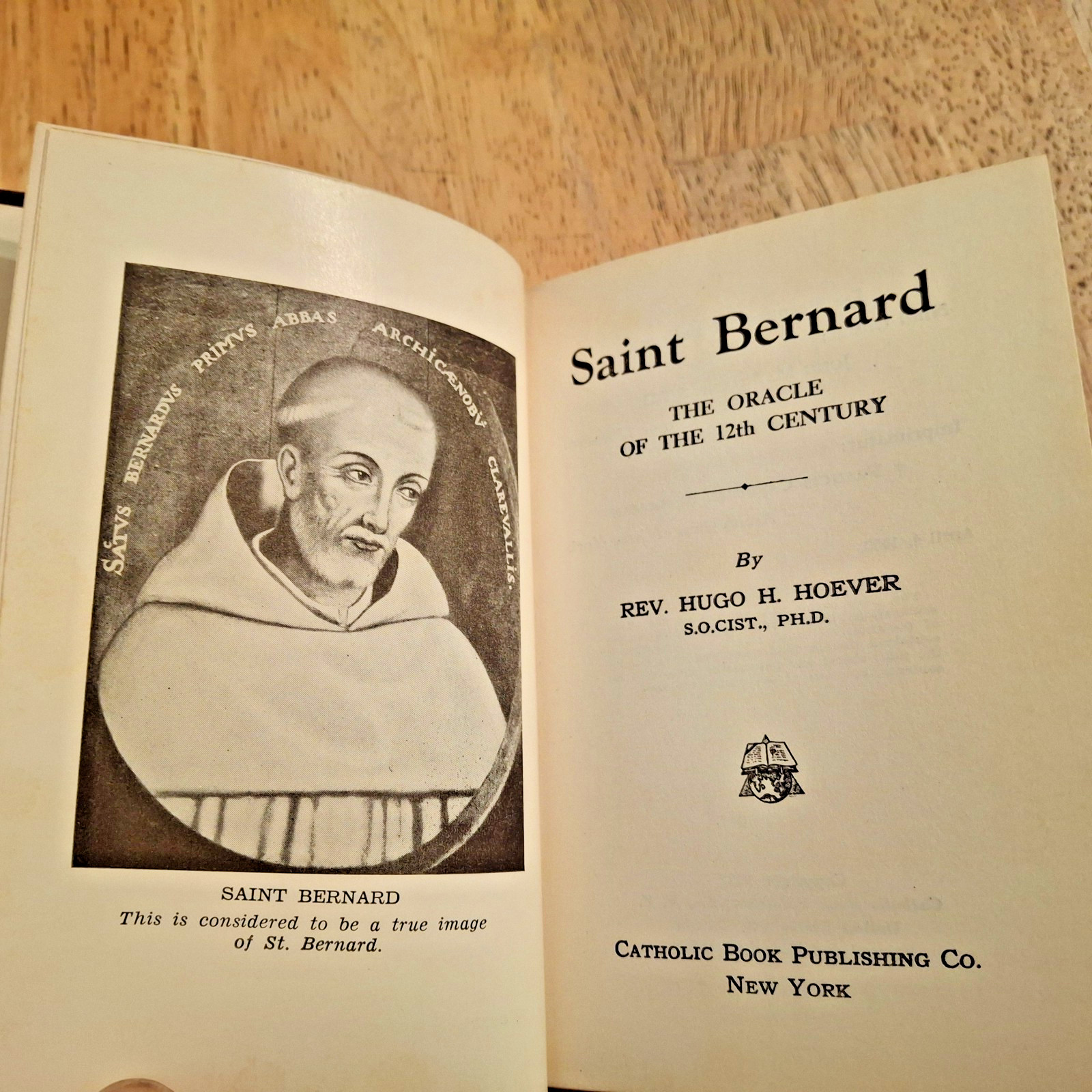 Saint Bernard, the Oracle of the 12th century 1952 by Hugo Hoever HC 4×6″. VG.