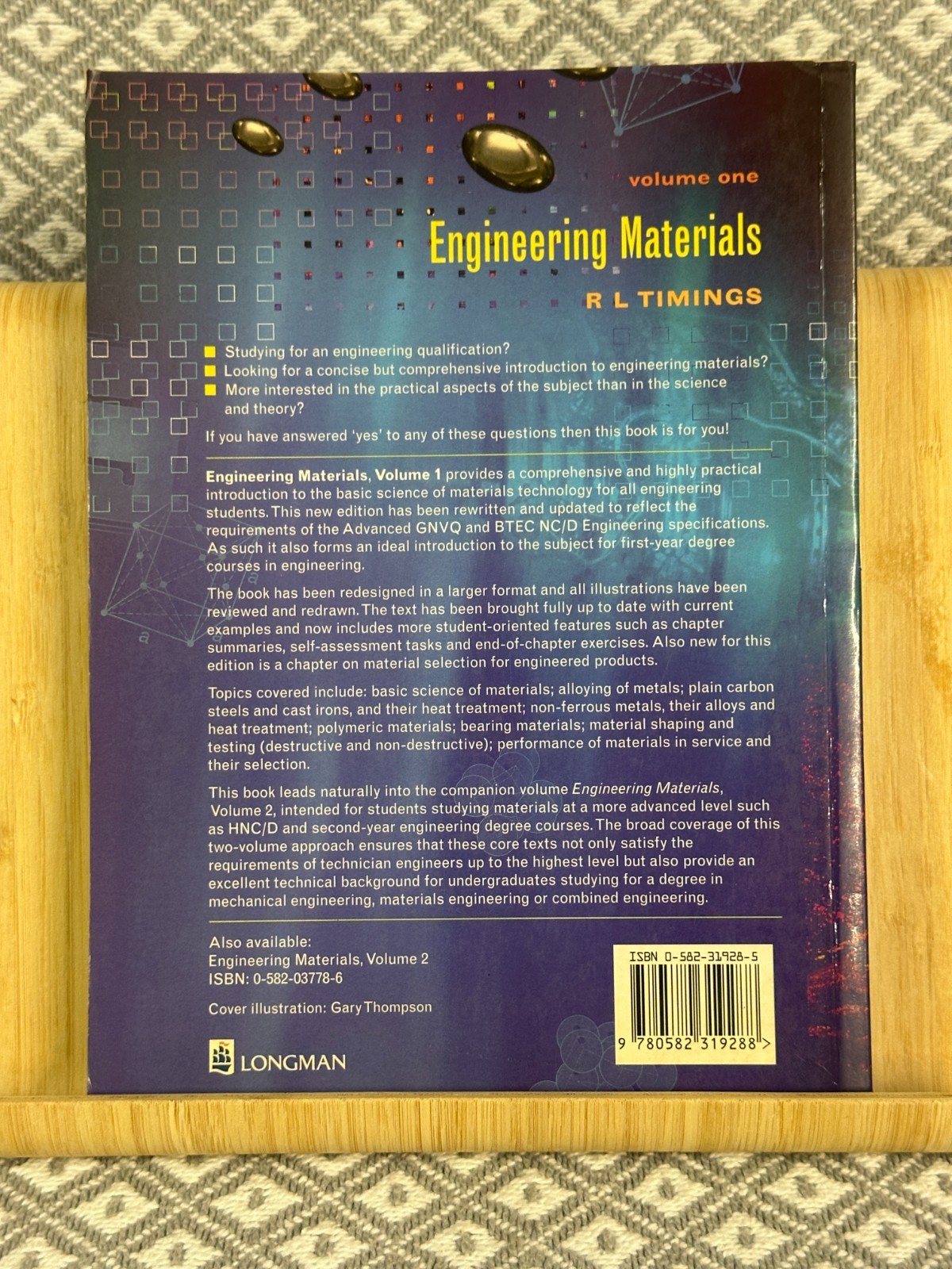 Engineering Materials Vol 1 2nd ED by R, Timings, Carl Paperback (Very good)!