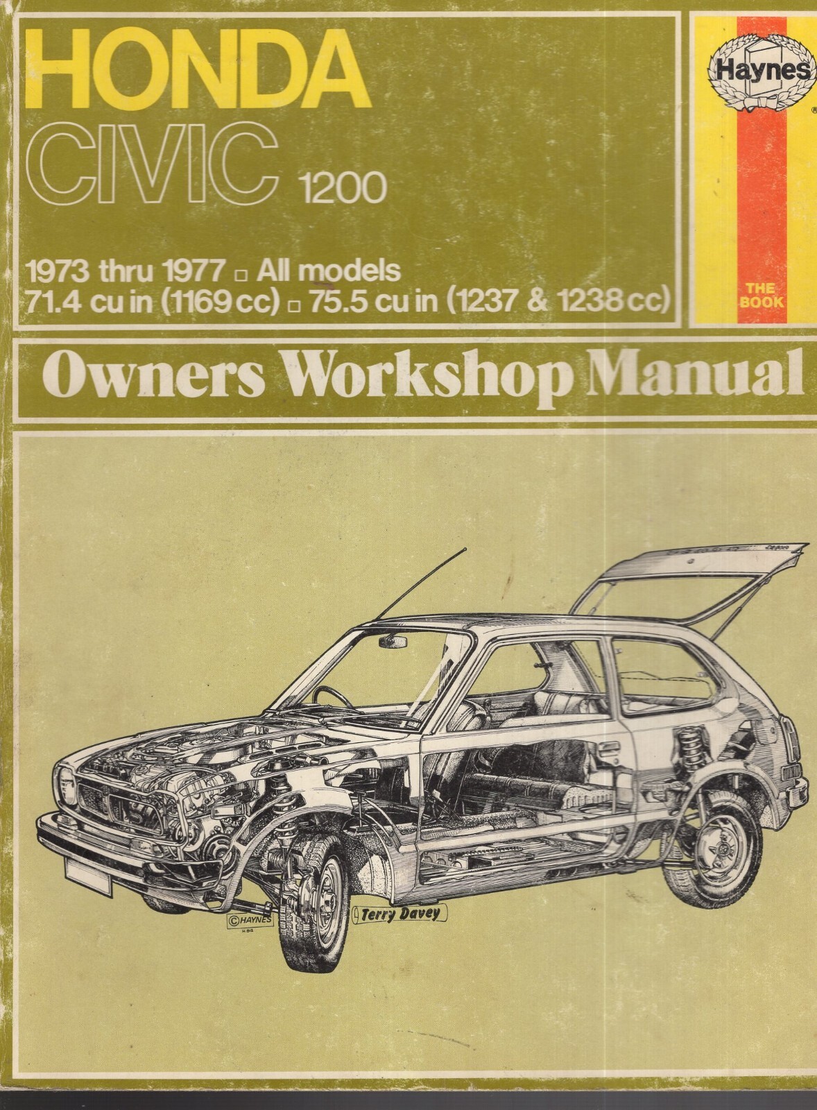 1973 to 1977 Honda Civic 1200 Owners Workshop Manual MN570