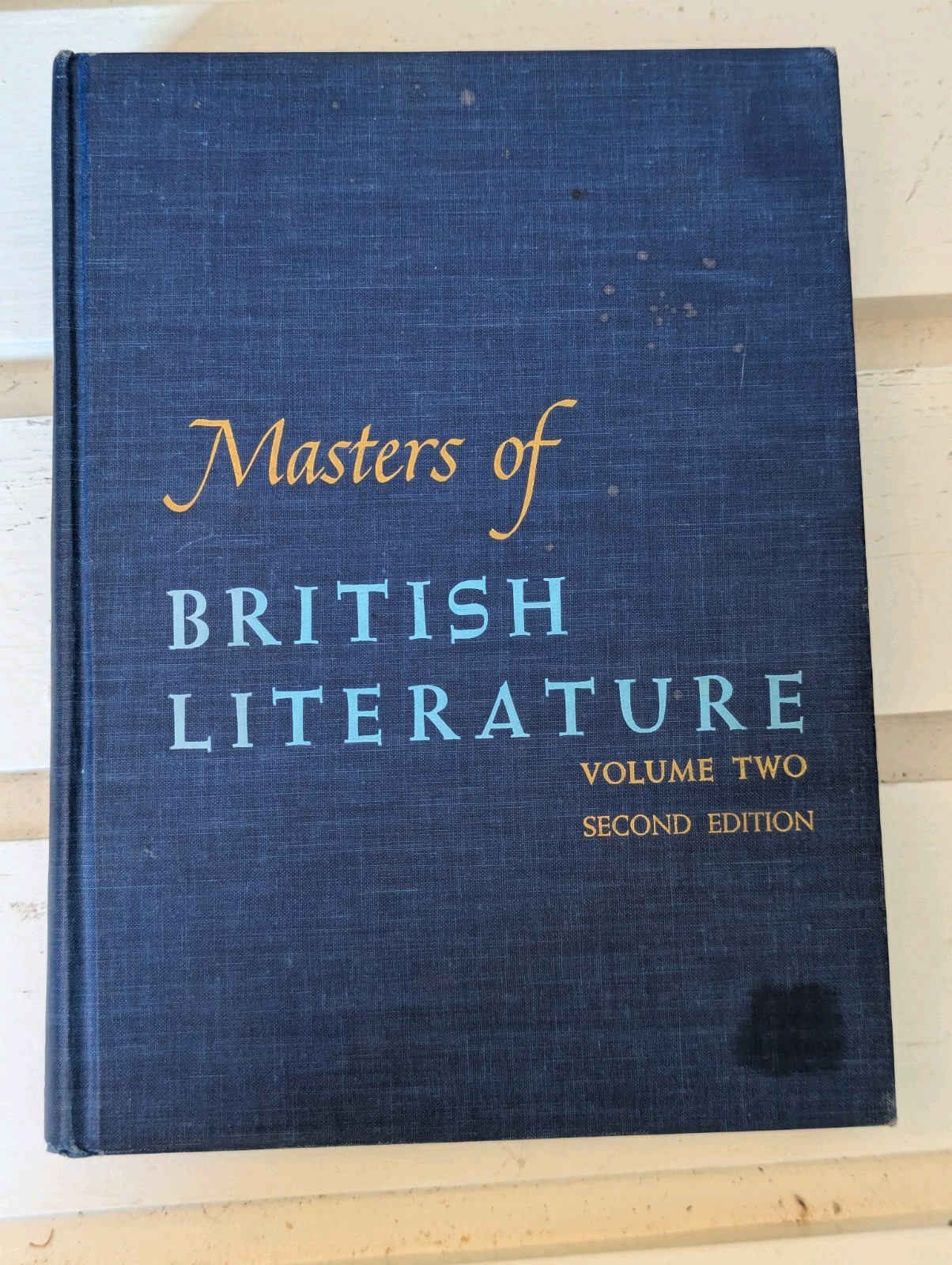 Masters of British Literature, Two Volumes, 1958 HC, Shakespeare Milton Keats…