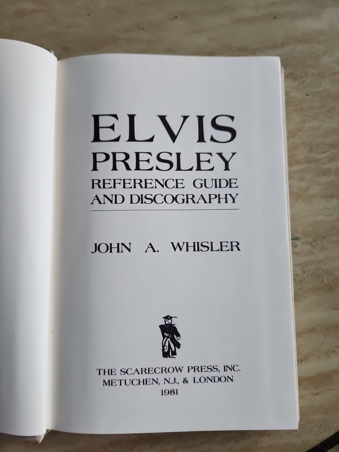 ELVIS PRESLEY REFERENCE GUIDE – JOHN A WHISLER – HARD COVER BOOK – 1981