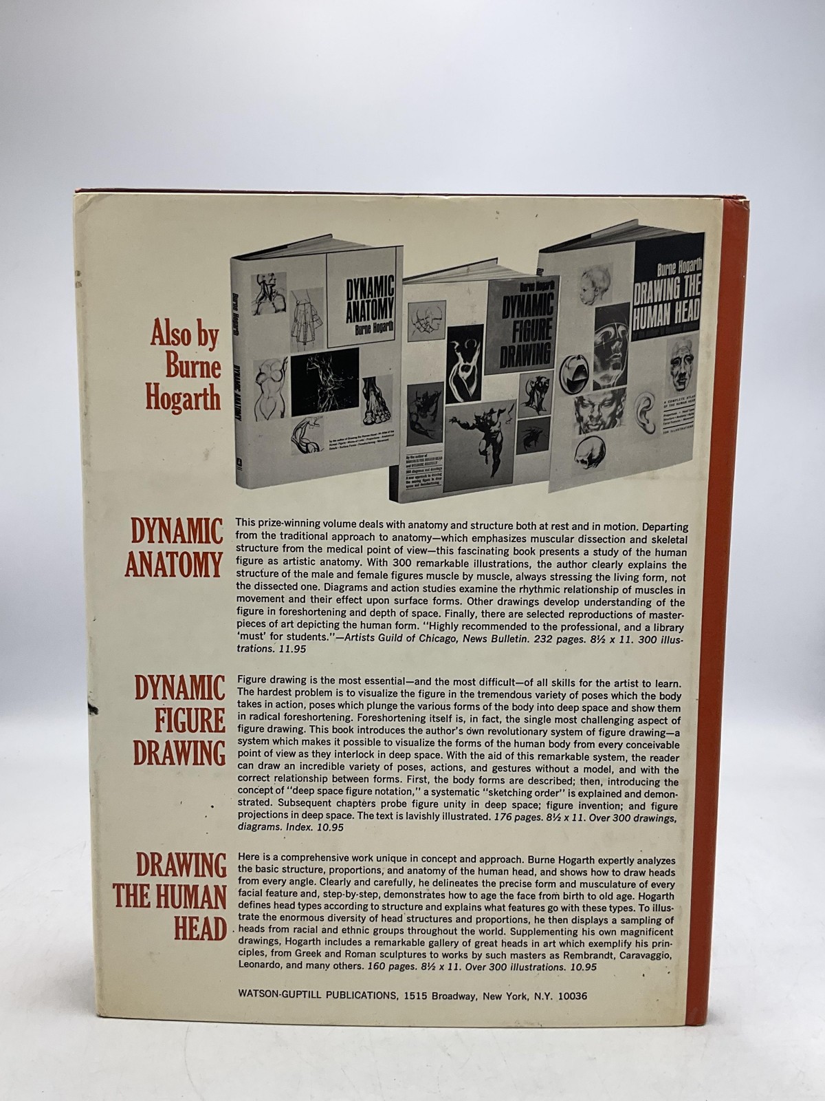 Vintage Drawing Dynamic Hands Burne Hogarth Hardcover Orange 1st 1977 DJ