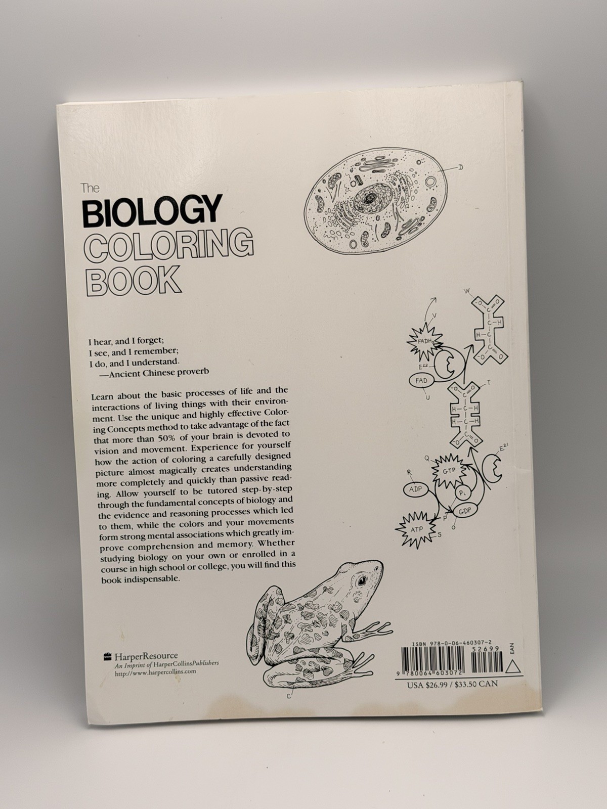 NEW The Biology Coloring Book Robert D. Griffin HarperResource