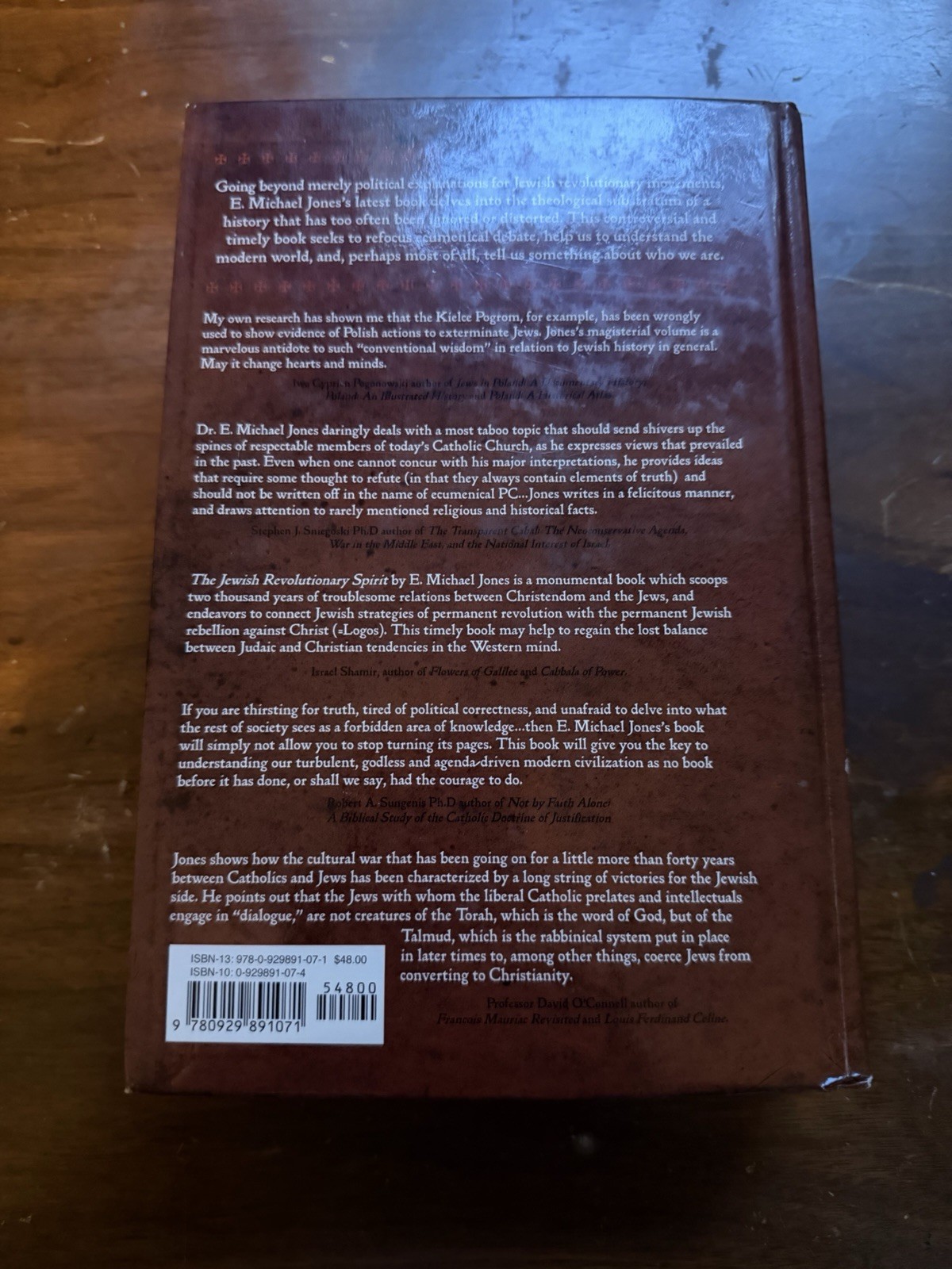The Jewish Revolutionary Spirit and Its Impact by E Michael Jones 2008 1st Ed HC