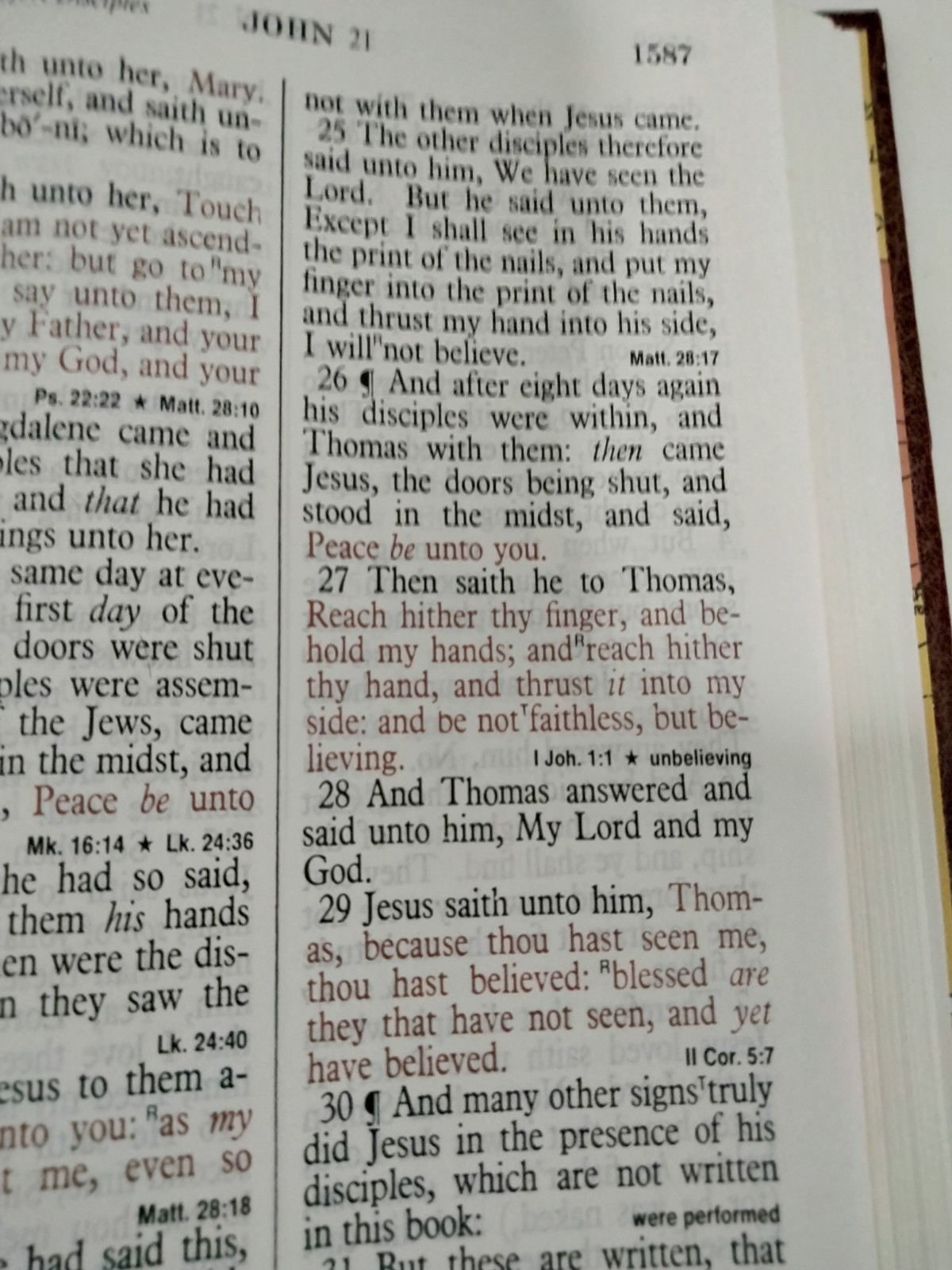Holy Bible Concordance King James Red Letter Edition