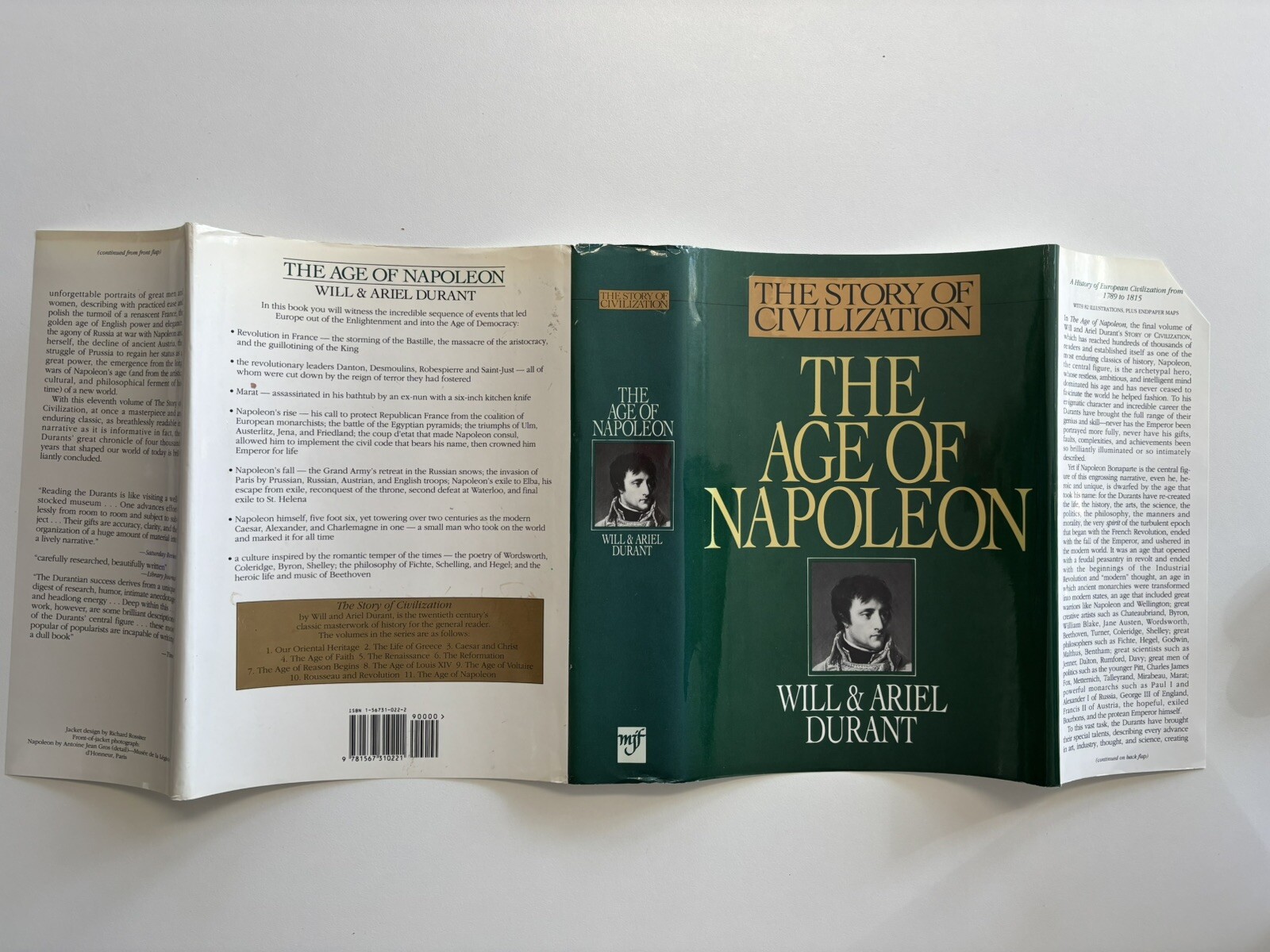 DUST JACKET for ‘The Age of Napoleon’ (later edition) by Will and Ariel Durant