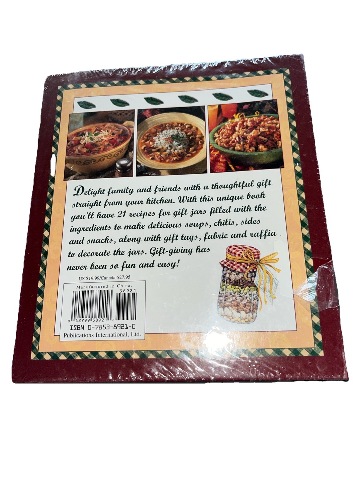 Gifts From A Jar Recipes To Mix And Give New In Package Cookbook Includes Raffia