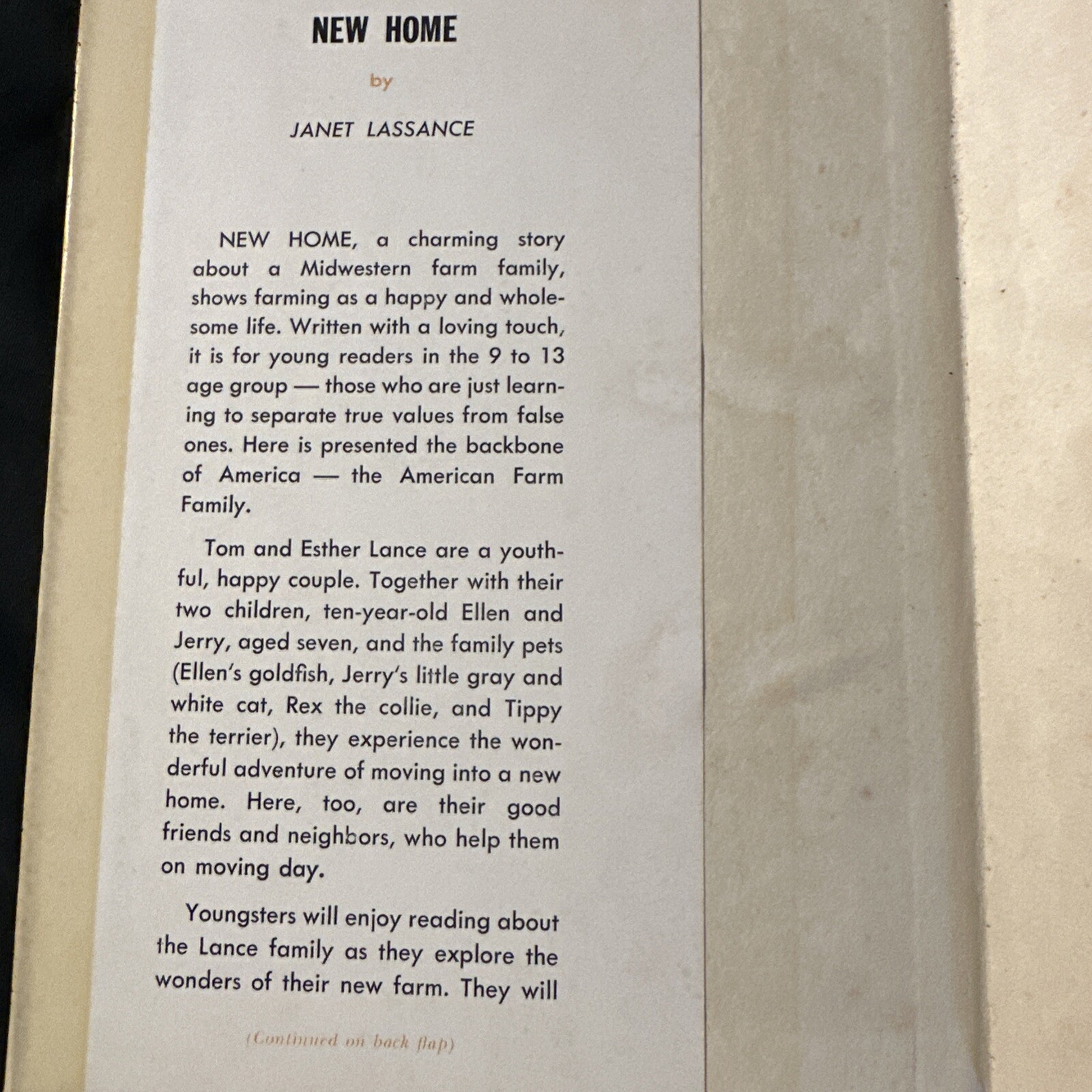New Home By Janet Lassance Crystal Springs Farm Iowa True story Rare! Only One✨