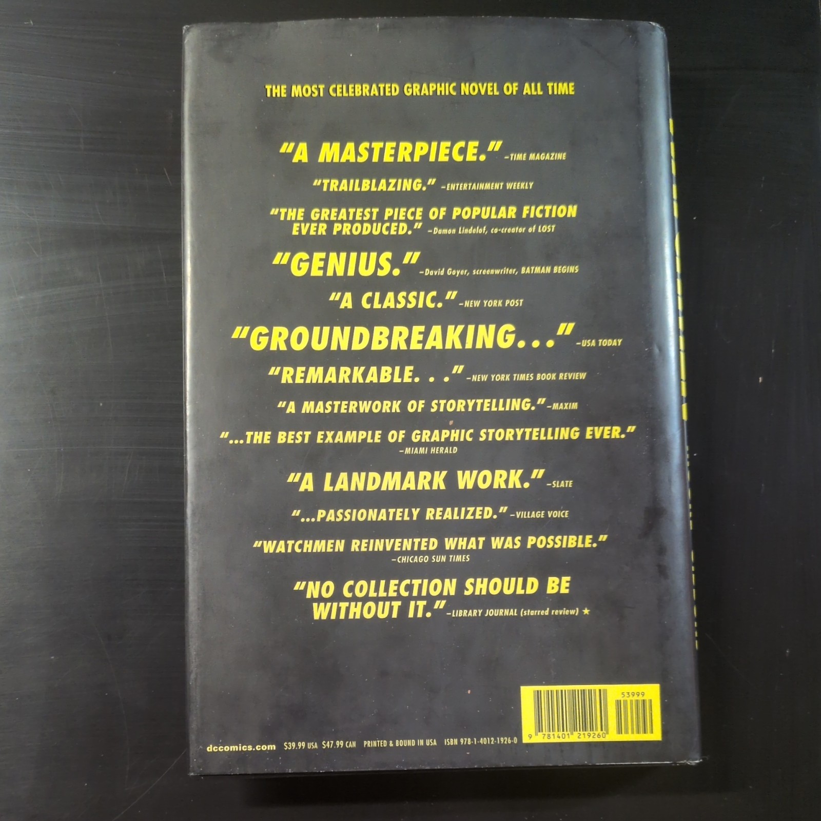 Hardcover Book DC Comics Watchman By Alan Moore Dave Gibbons