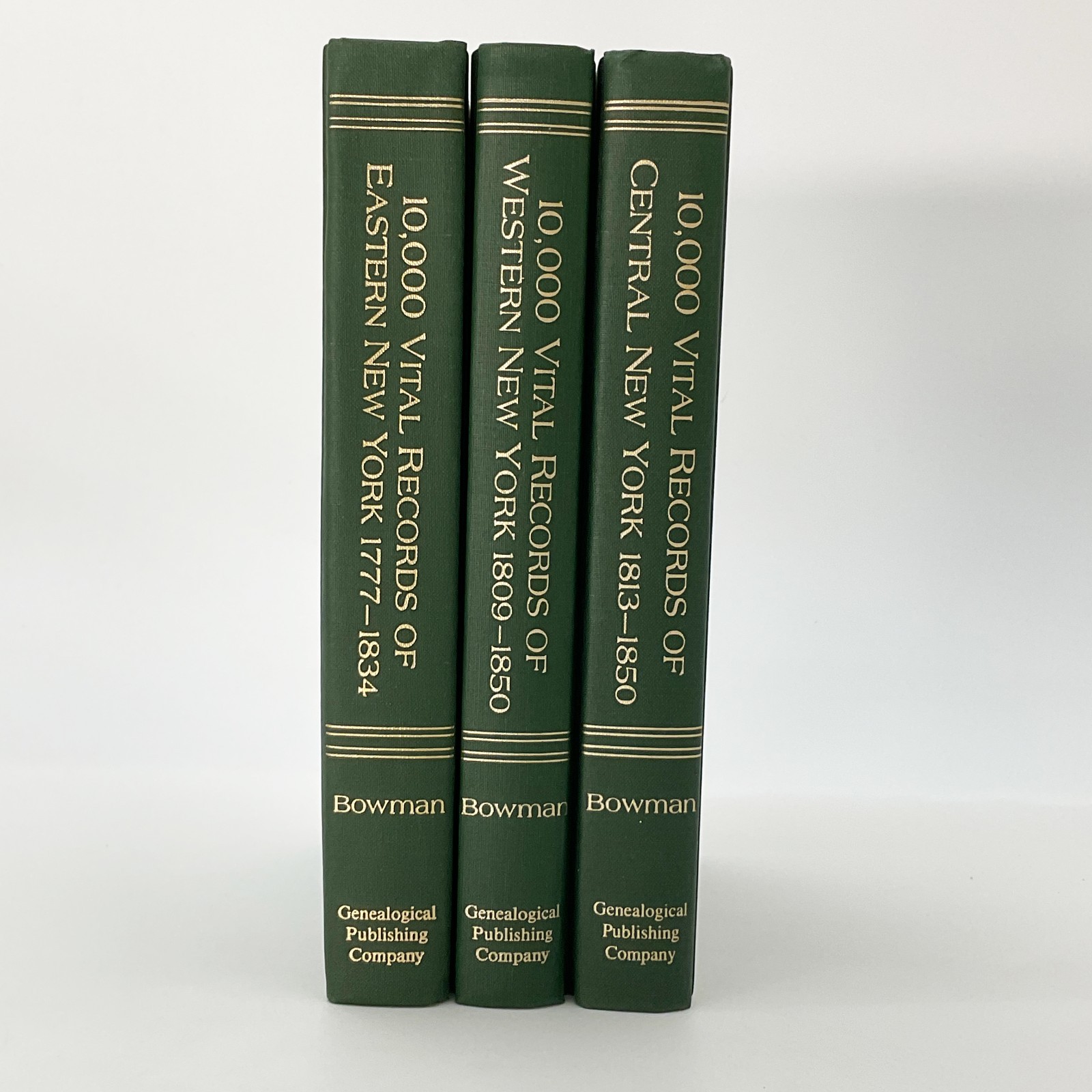 10000 Vital Records of New York 1777 to 1850 Hardcover Book Set Bowman 1987