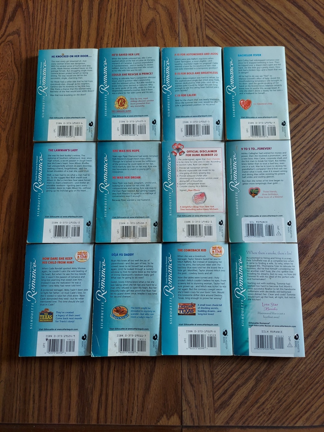 12 Silhouette Romance Paperback Books Novels