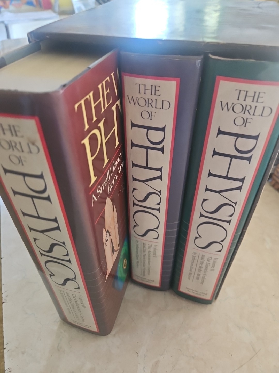 Jefferson Hane Weaver THE World Of Physics 3 Vol Set 1st Ed HC DJ VG Cond H1