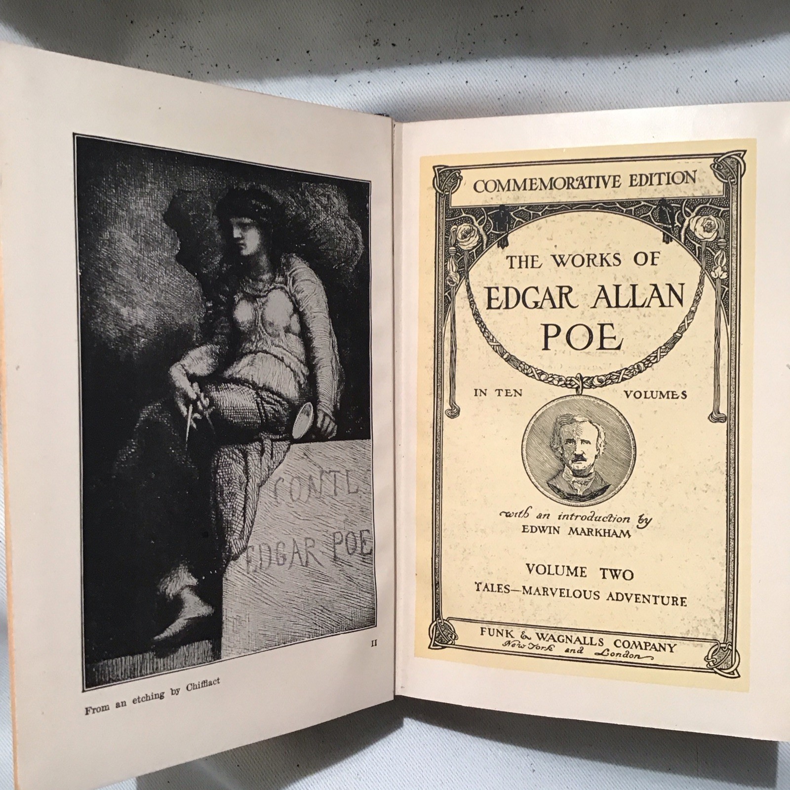 1904 Works of Edgar Allan Poe in Ten Vol, Commemorative Ed. No I and III vol.