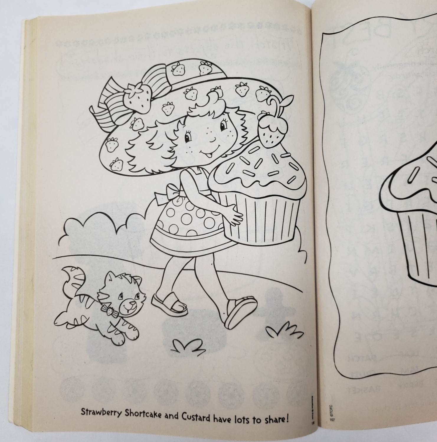 Strawberry Shortcake Coloring Book Dalmatian Press Vintage 2004 USED Berry Cool