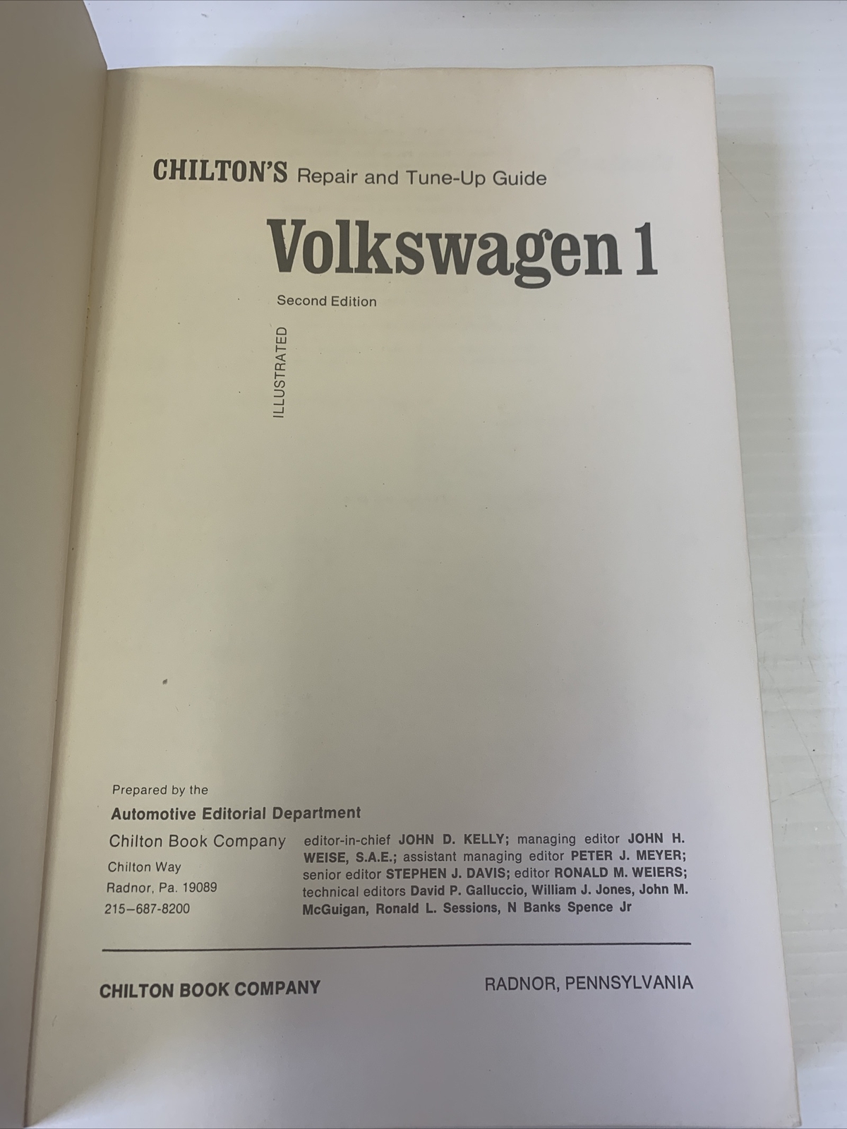Volkswagen Chiltons Repair Tune up 1949-71 SC 1974 212 Pages Very Clean 91J