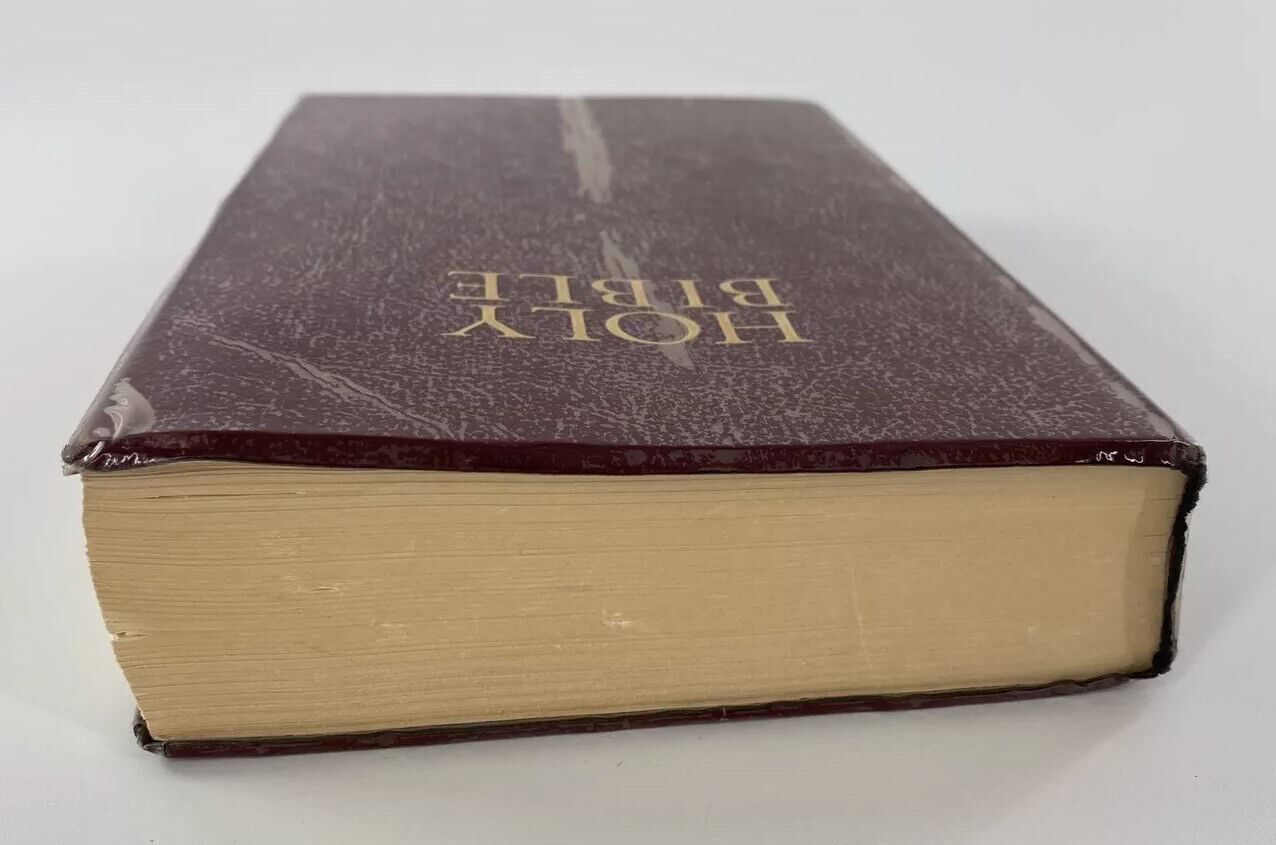 HOLY BIBLE NKJV Red Letter Nelson Dictionary Concordance Burgundy 1980 