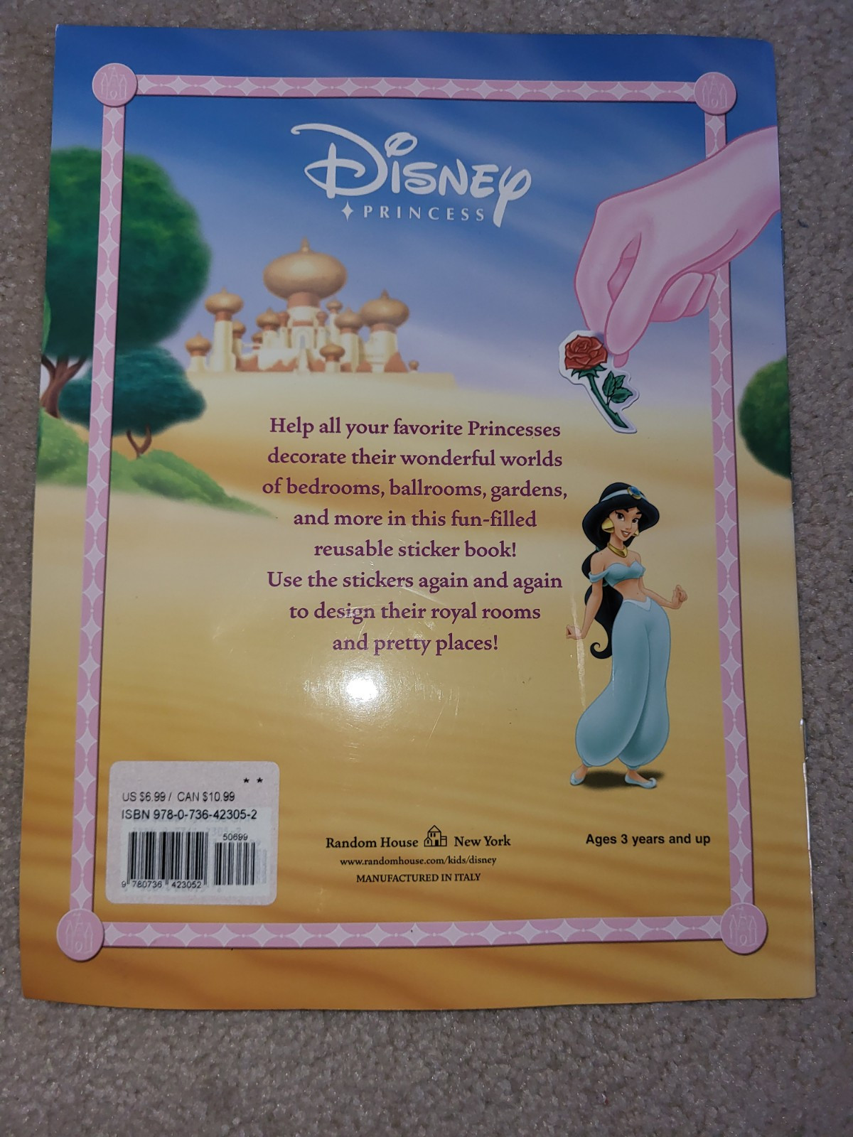 Disney Princess Dream Castle With Reussble Stickers 16 Pages