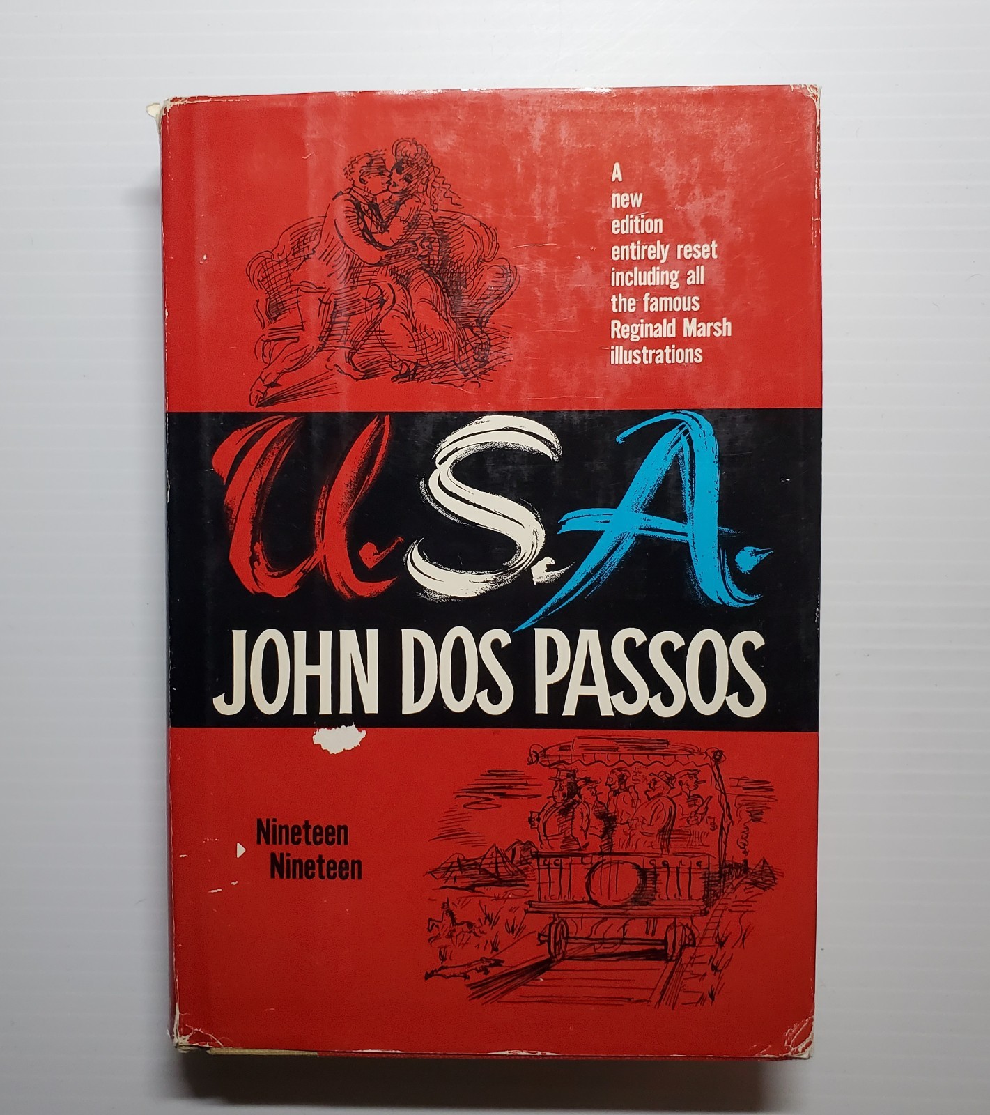 Vintage John Dos Passos U.S.A Trilogy (3 Volumes) 1960 Illustrated HC’s w/DJ BCE