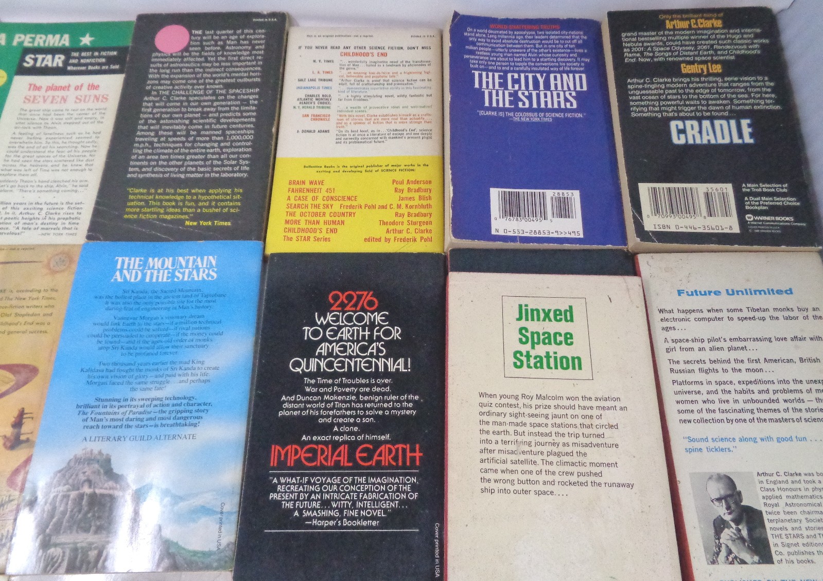 Lot of 25 Arthur C. Clarke sci‑fi paperbacks: Childhood’s End, Rendezvous with..