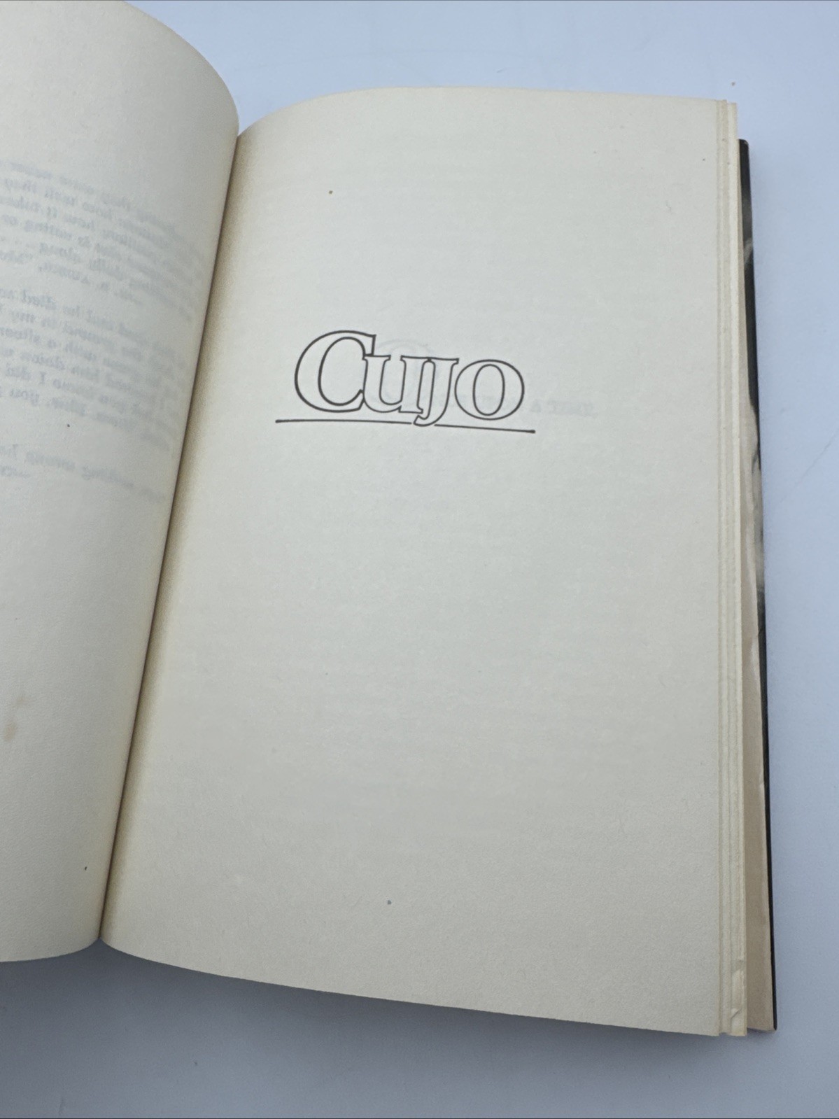CUJO BY STEPHEN KING FIRST EDITION HARDCOVER w/ DJ 1981 Book Club Edition