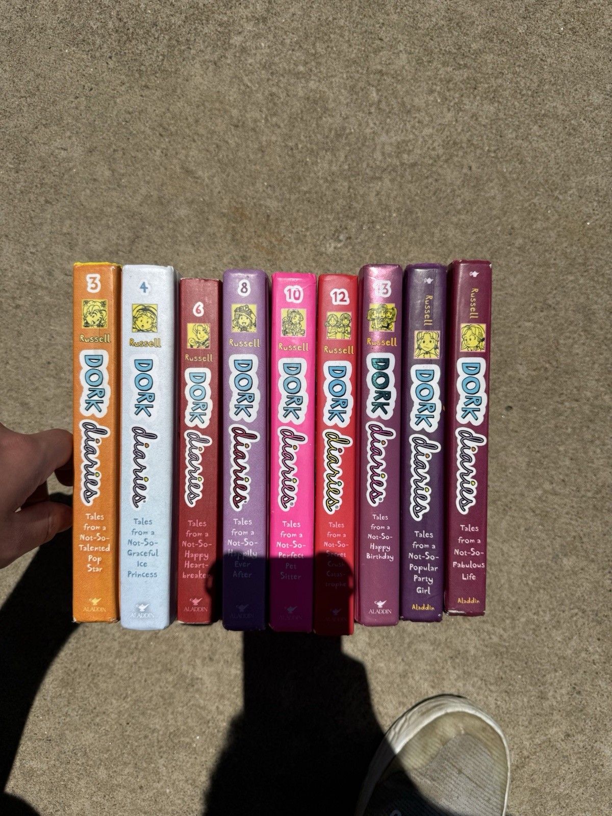 Lot Of 9 Dork Diaries Books By Rachel Renee Russell – 8 Hardcover, 1 Paperback