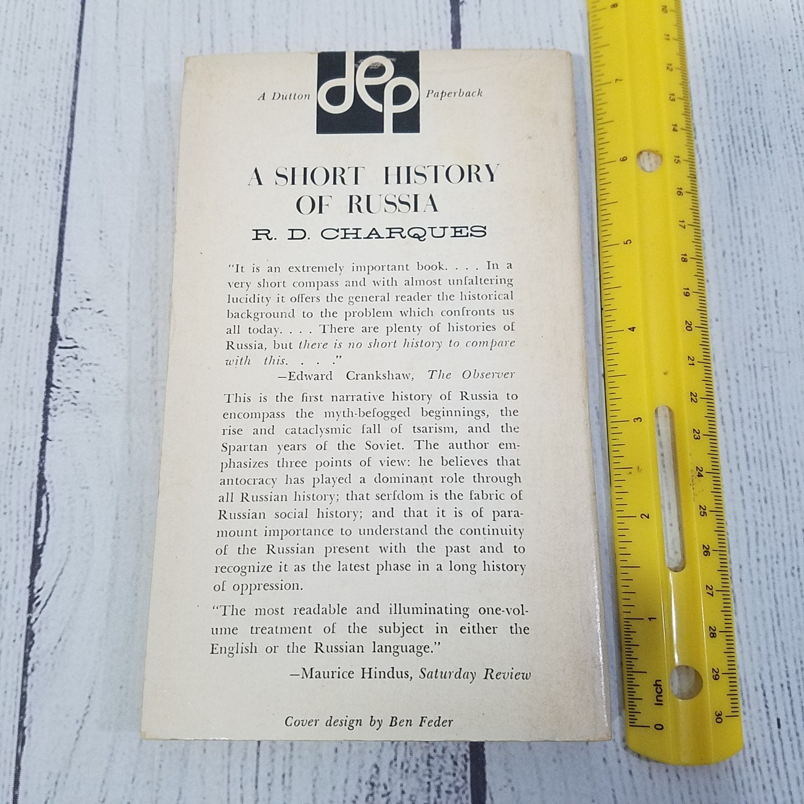 A Short History Of Russia Paperback Book by R.D. Charques from Dutton 1956