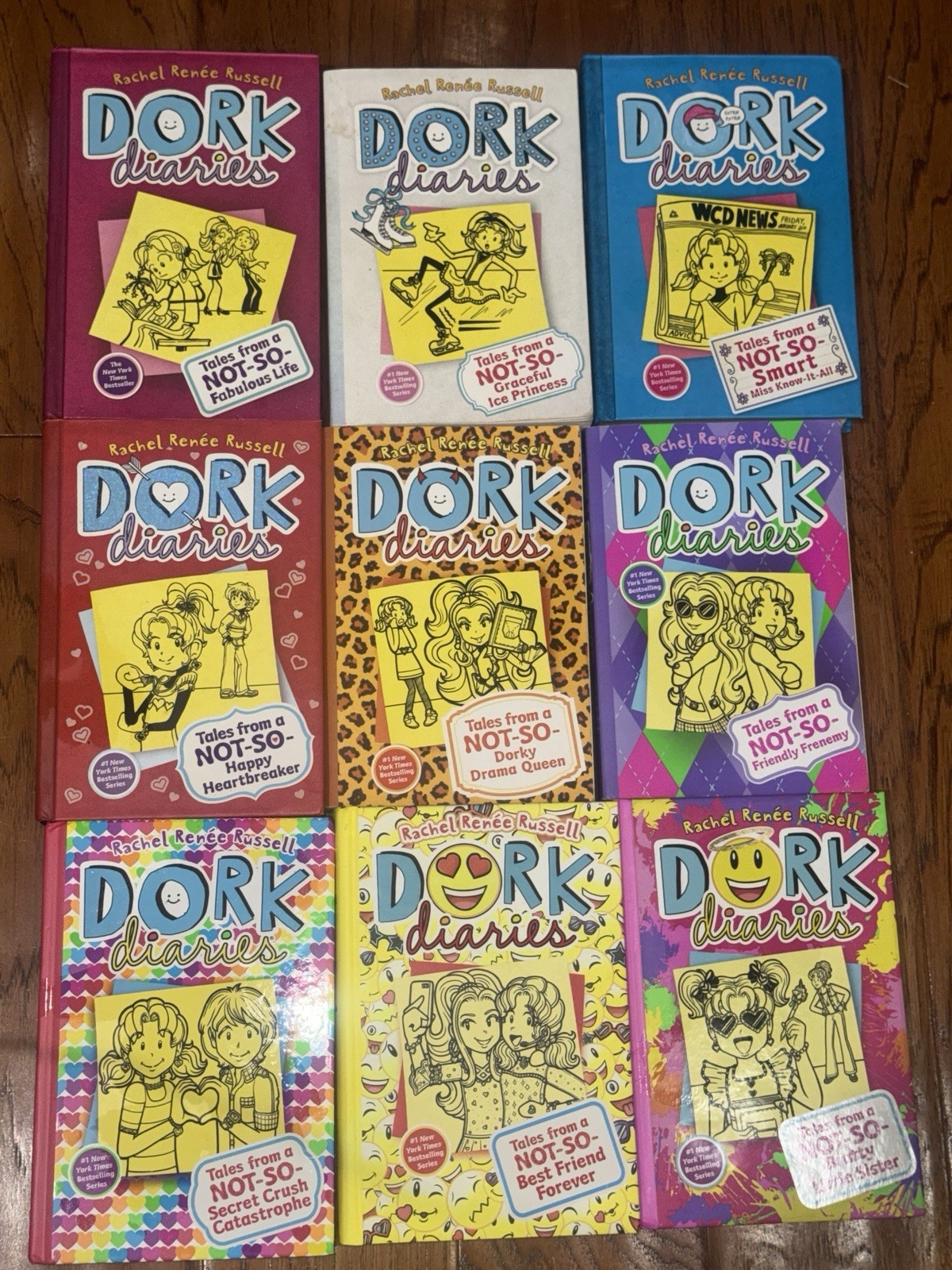 Dork Diaries 9 Book Lot Rachel Renee Russell #1 4 5 6 9 11 12 13 14 HC PB