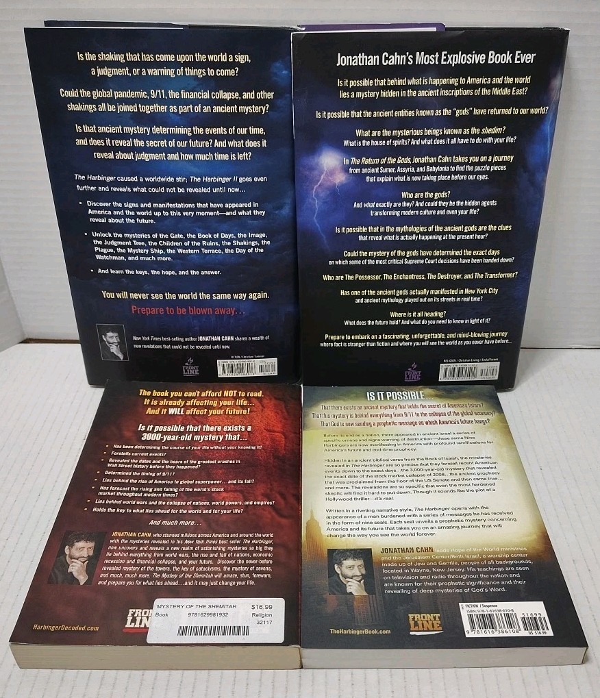 LOT OF 4 BOOKS by Jonathan Cahn * FREE SHIPPING *