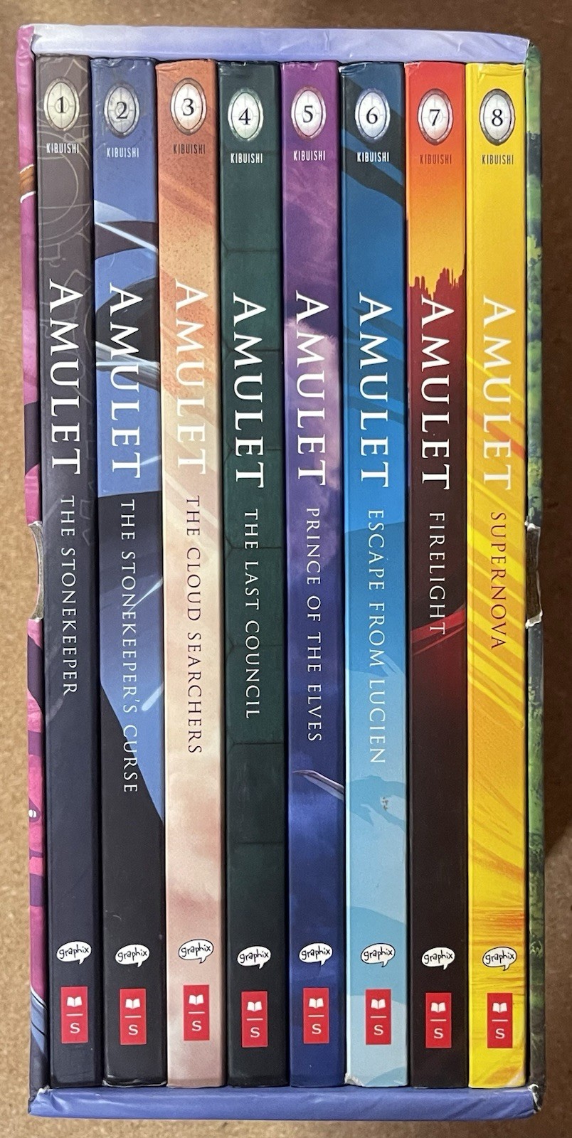 AMULET Kazu Kibuishi #1-8 Box Set Collection, Graphic Scholastic, 1st Edition