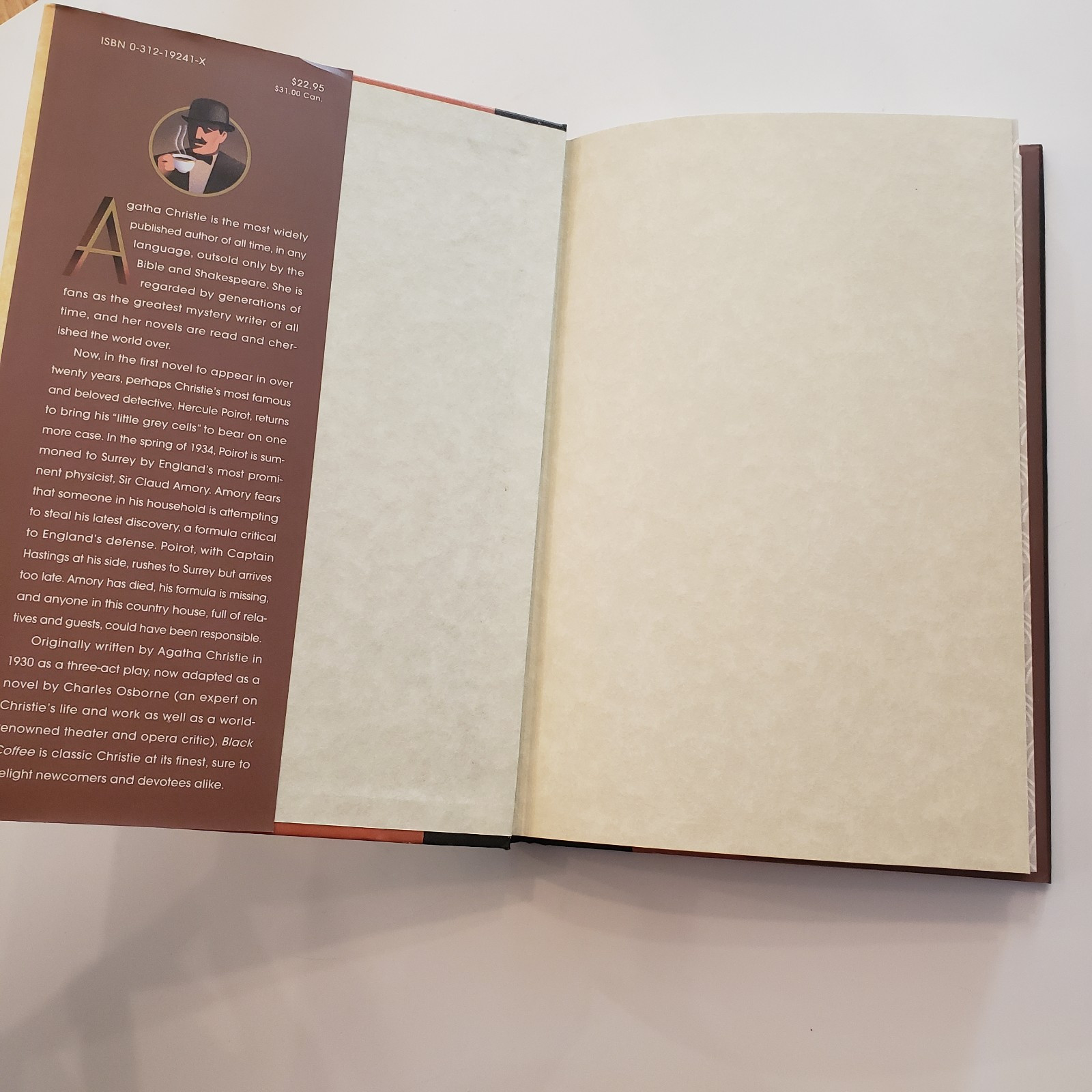 1st Edition Agatha Christie Black Coffee Hardcover Dust Jacket Vtg Book First