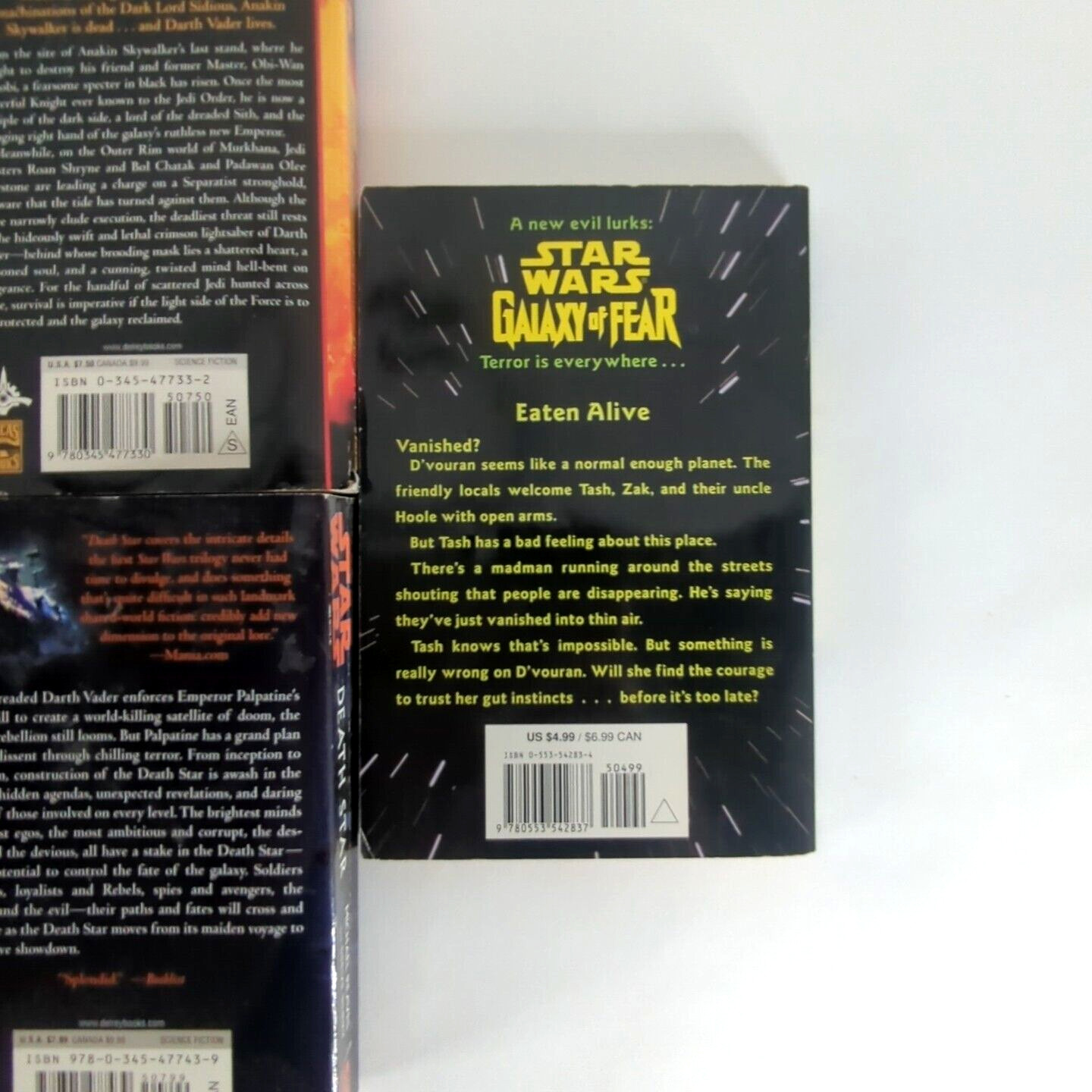 Star Wars Book Lot of 7 Paperback Novels Mixed Series 1990s Early 2000s Used