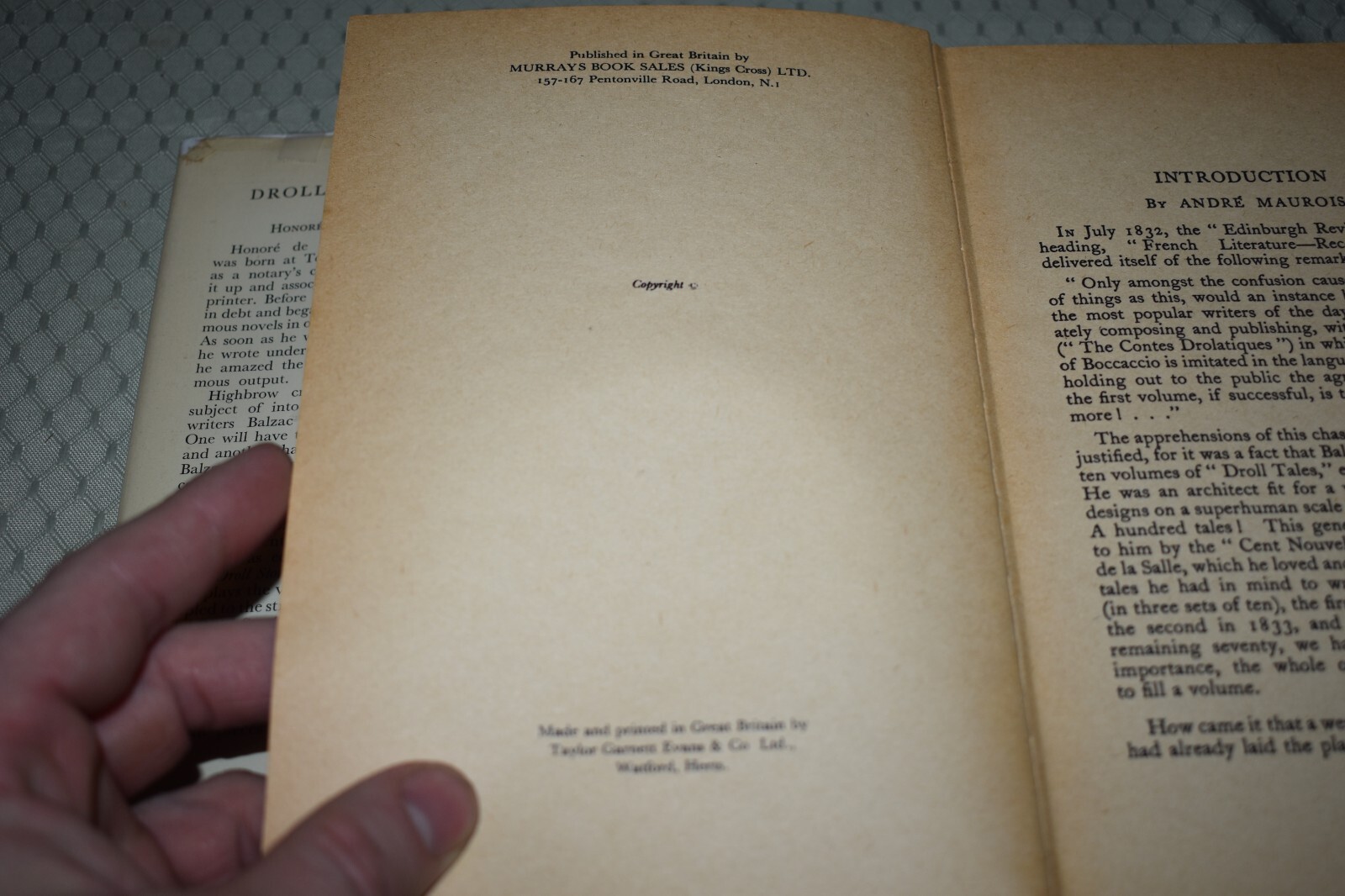 Droll Stories by Honore de Balzac (Abbey Library, dust jacket)