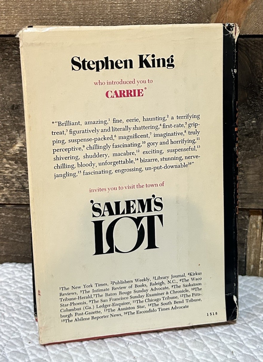 SALEM’S LOT by Stephen King (1975, Hardcover) Book Club Editition