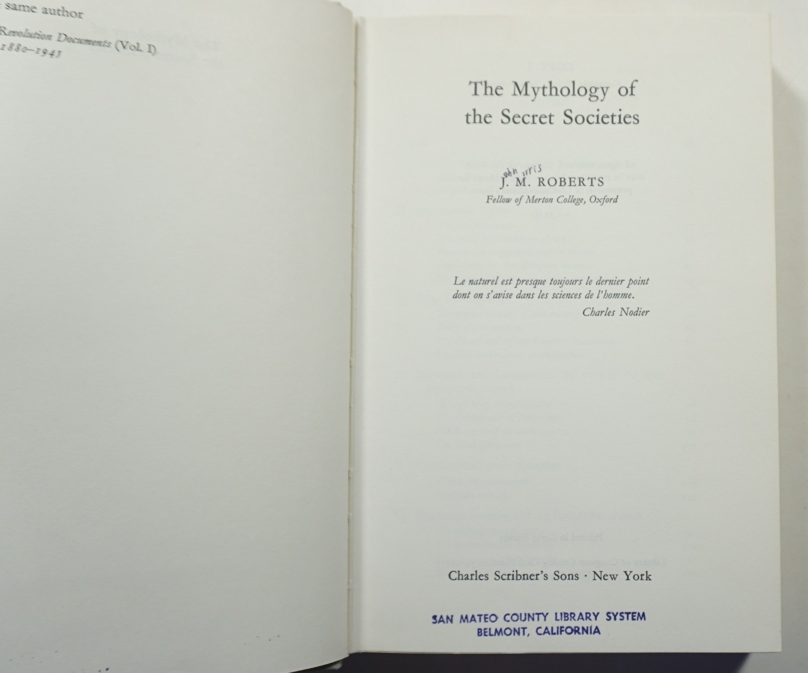 The Mythology of the Secret Societies 1972 Roberts Freemasons Conspiracy Theory