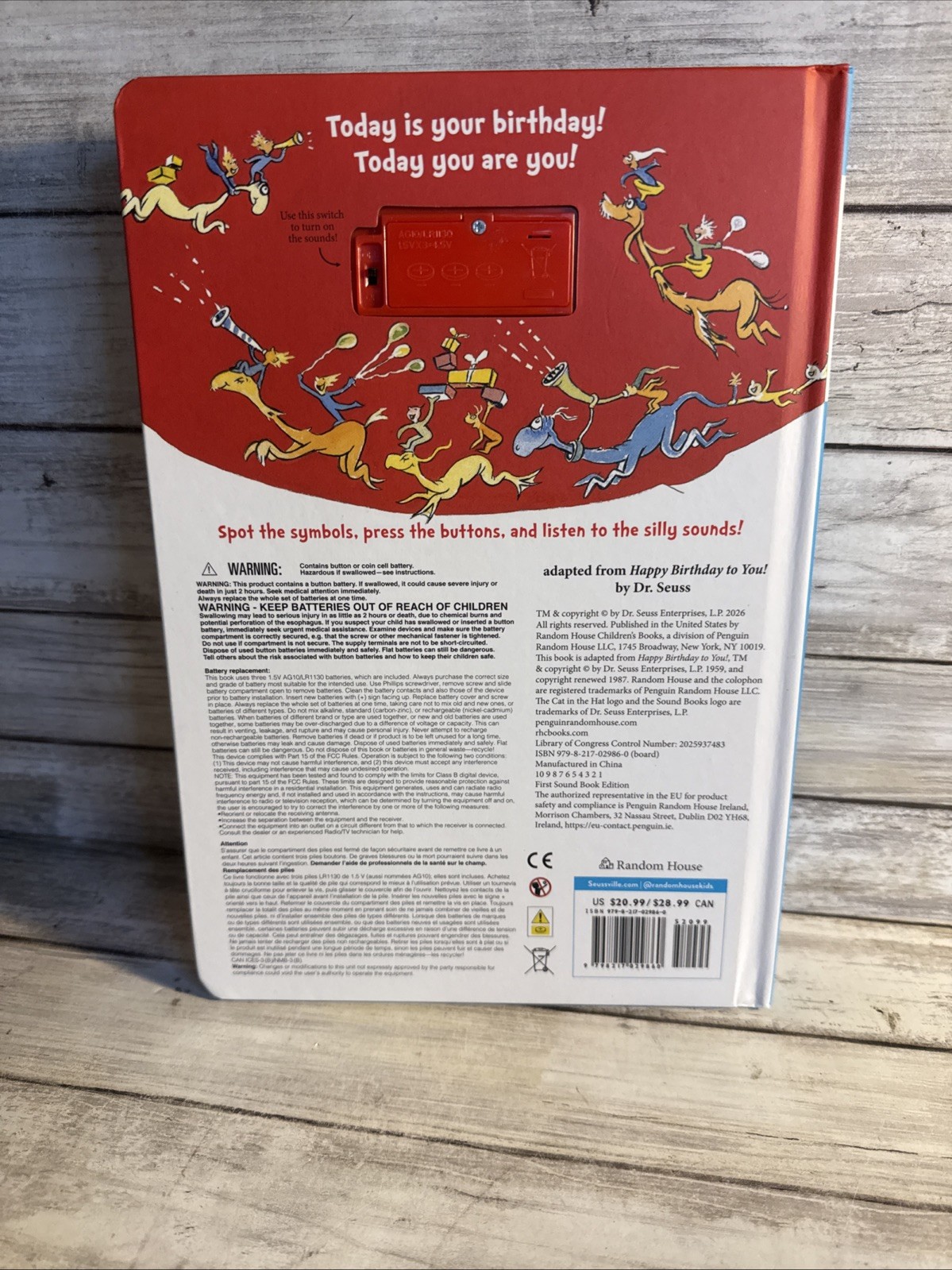 Dr. Seuss’s Happy Birthday to You! with 12 Silly Sounds: An Interactive Book