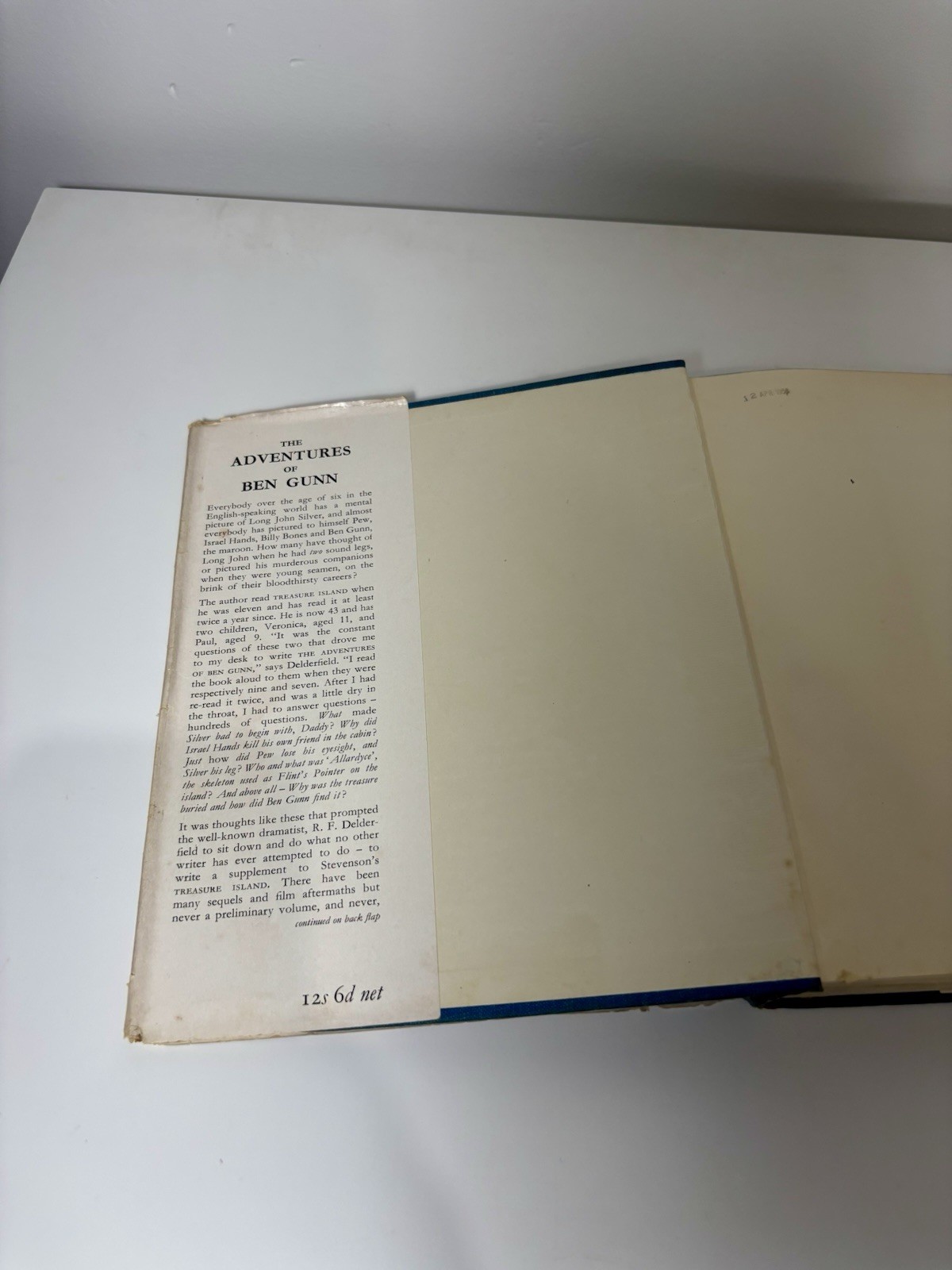 The Adventures of Ben Gunn 1956 First Edition R.F. Delderfield + Dust Jacket
