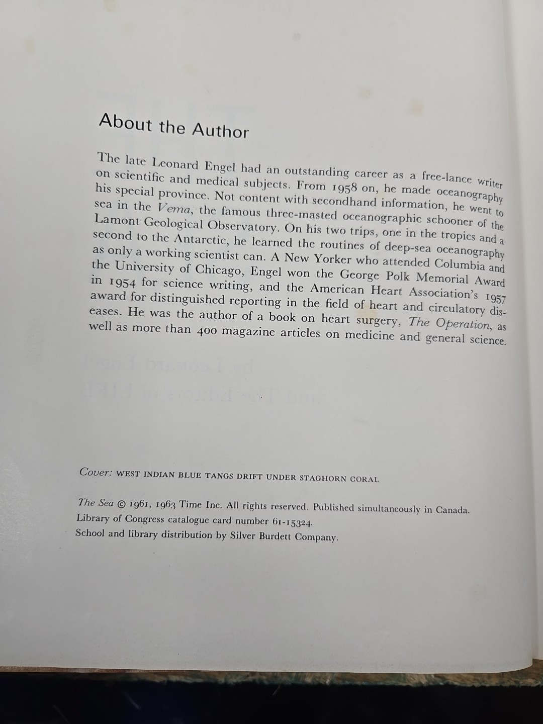 LIFE Nature Library: The Sea (1963Hardcover)